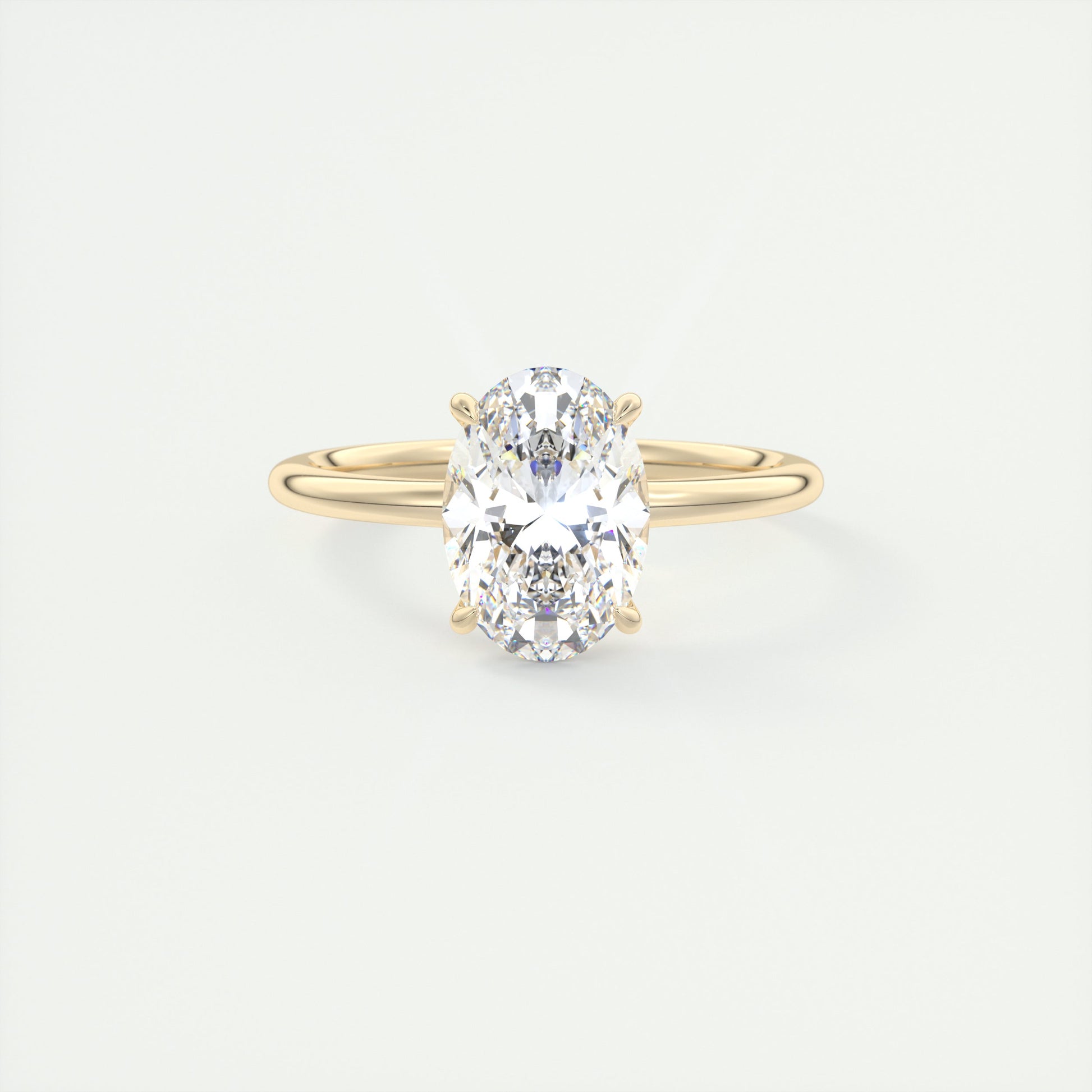 2 Carat Low Profile Oval Solitaire
