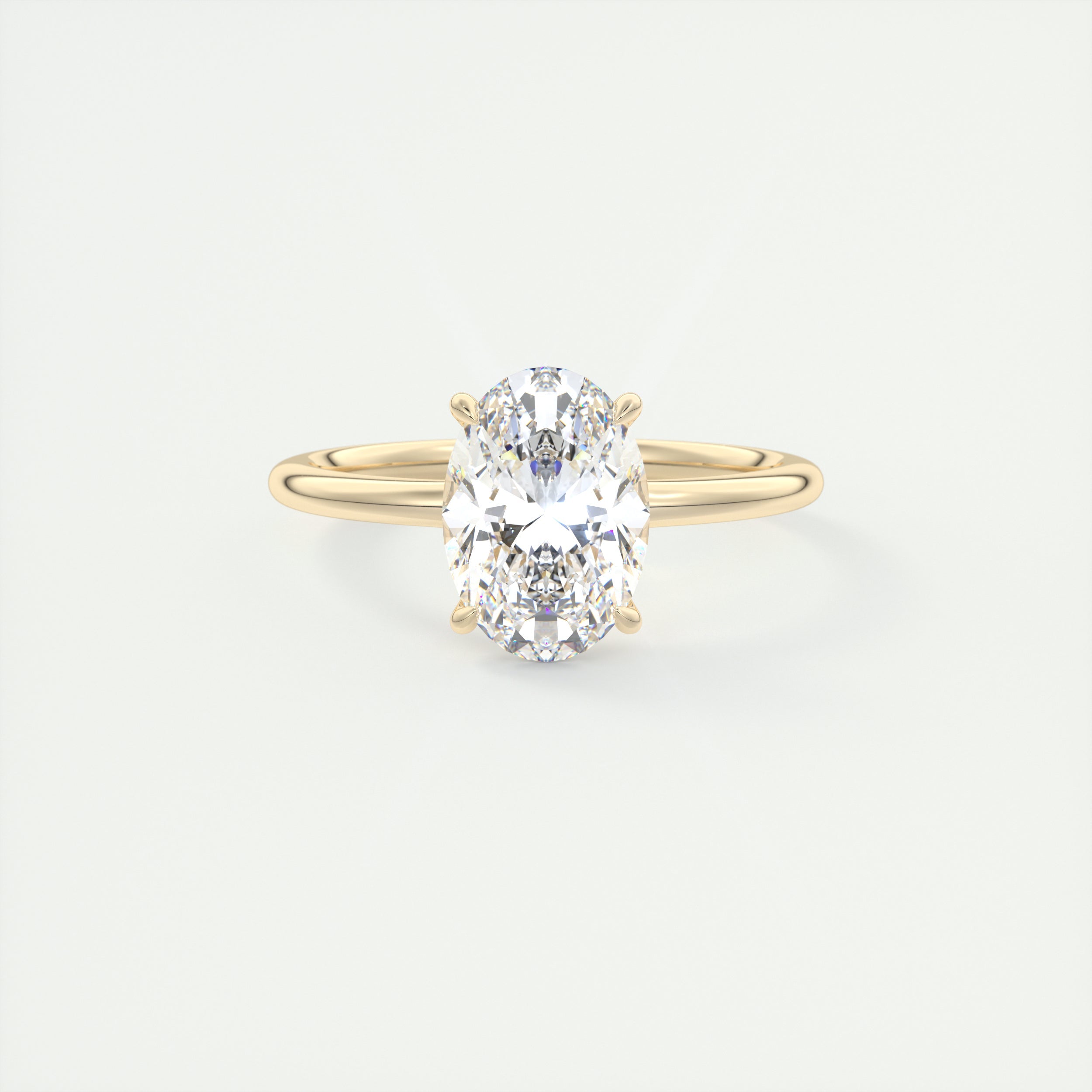 2 Carat Low Profile Oval Solitaire
