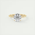 2 Carat Round Single Scoop Low Profile Solitaire