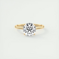 2 Carat Round Low Profile Trillion Solitaire