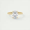 2 Carat Oval Flush Stacking Half Bezel Solitaire