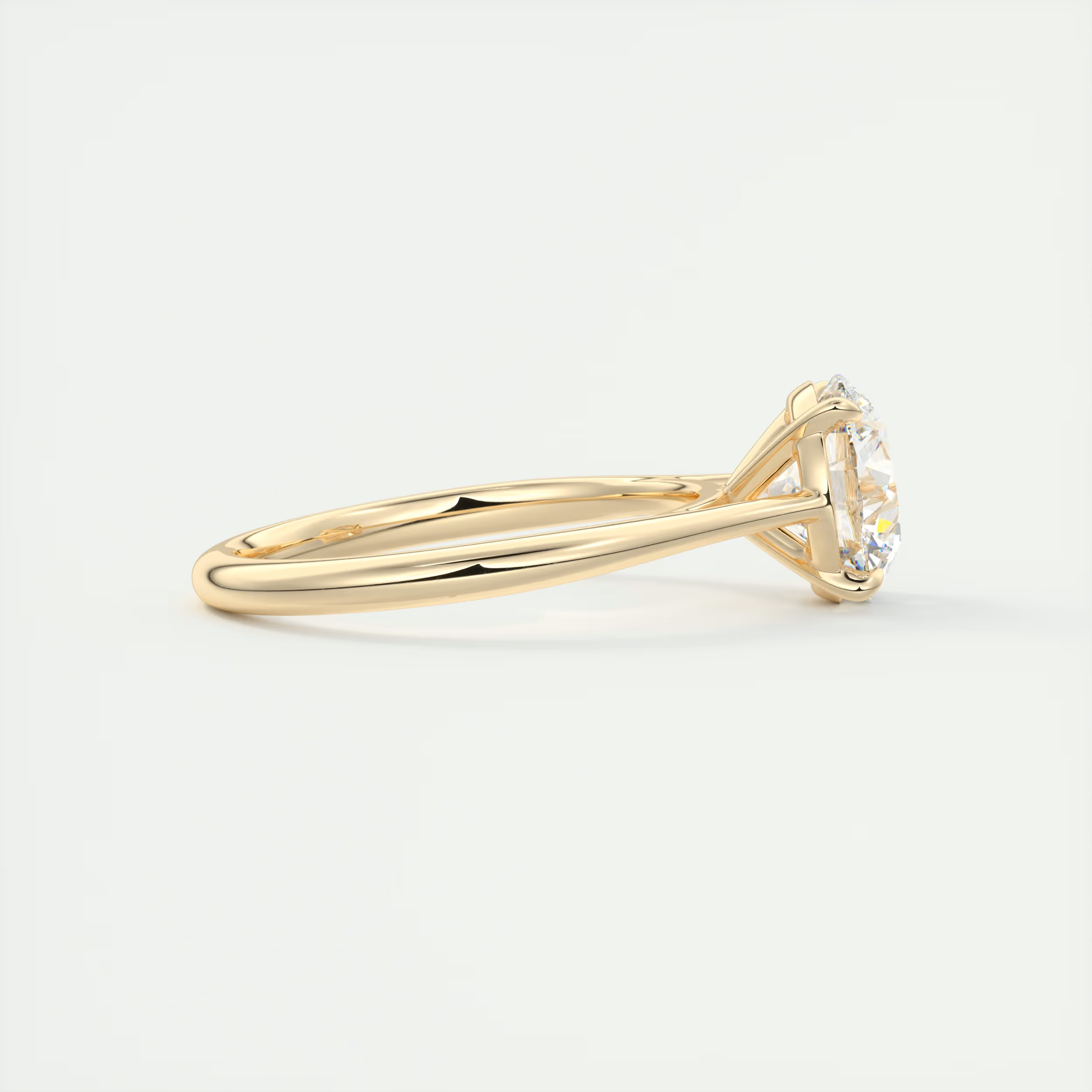 2 Carat Round Flush Stacking 1.8mm Solitaire