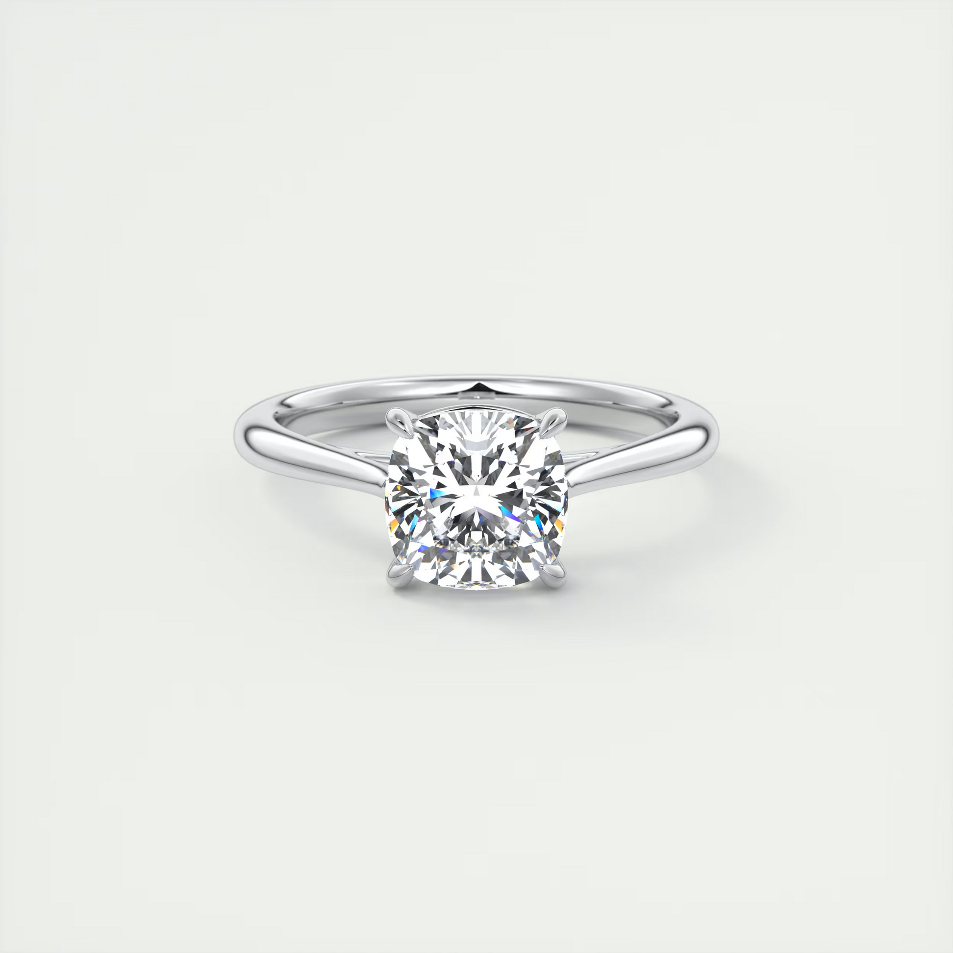 2 Carat Cushion Flush Stacking 1.8mm Solitaire