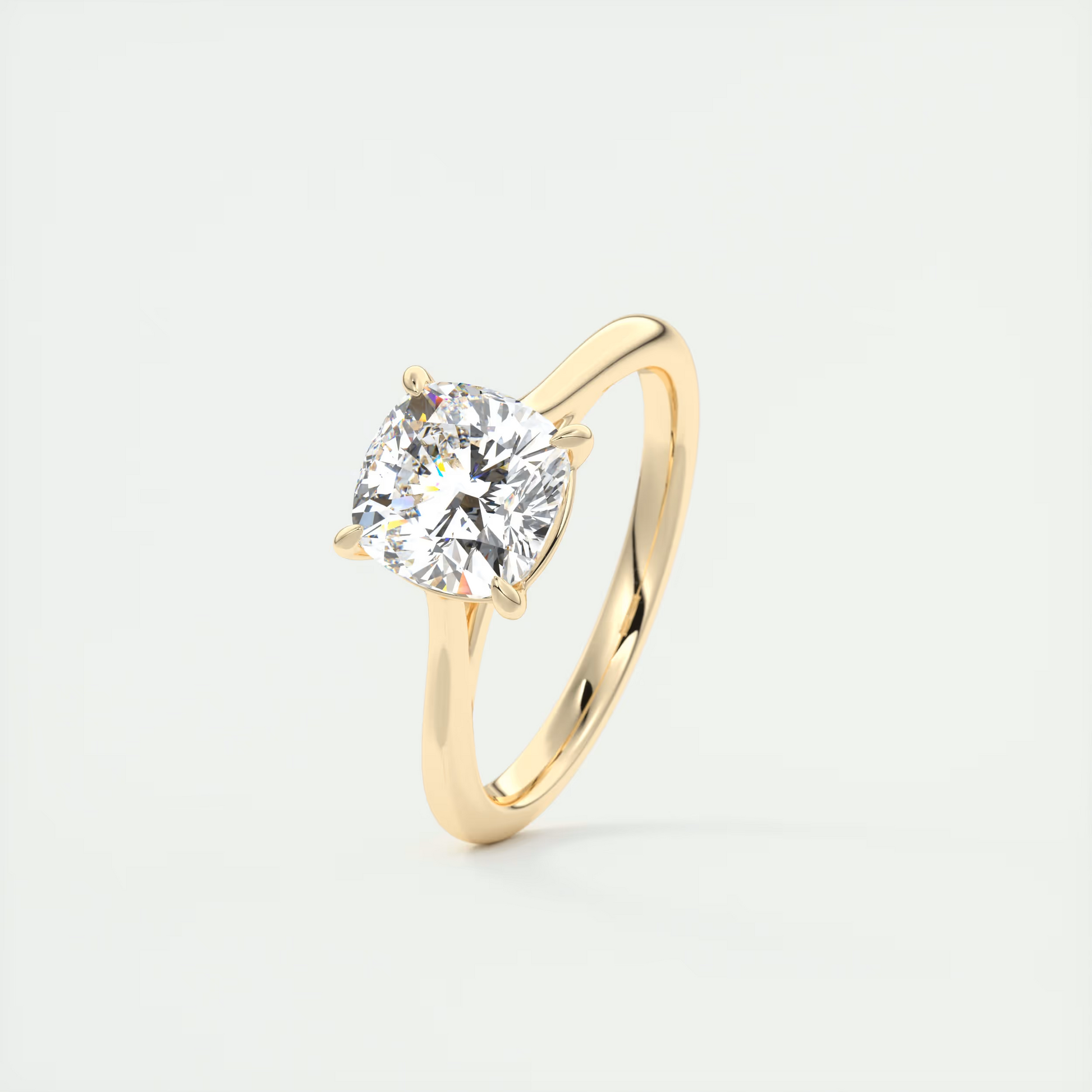 2 Carat Cushion Flush Stacking 1.8mm Solitaire