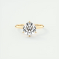 2 Carat Round Solitaire with Knife Edge Band