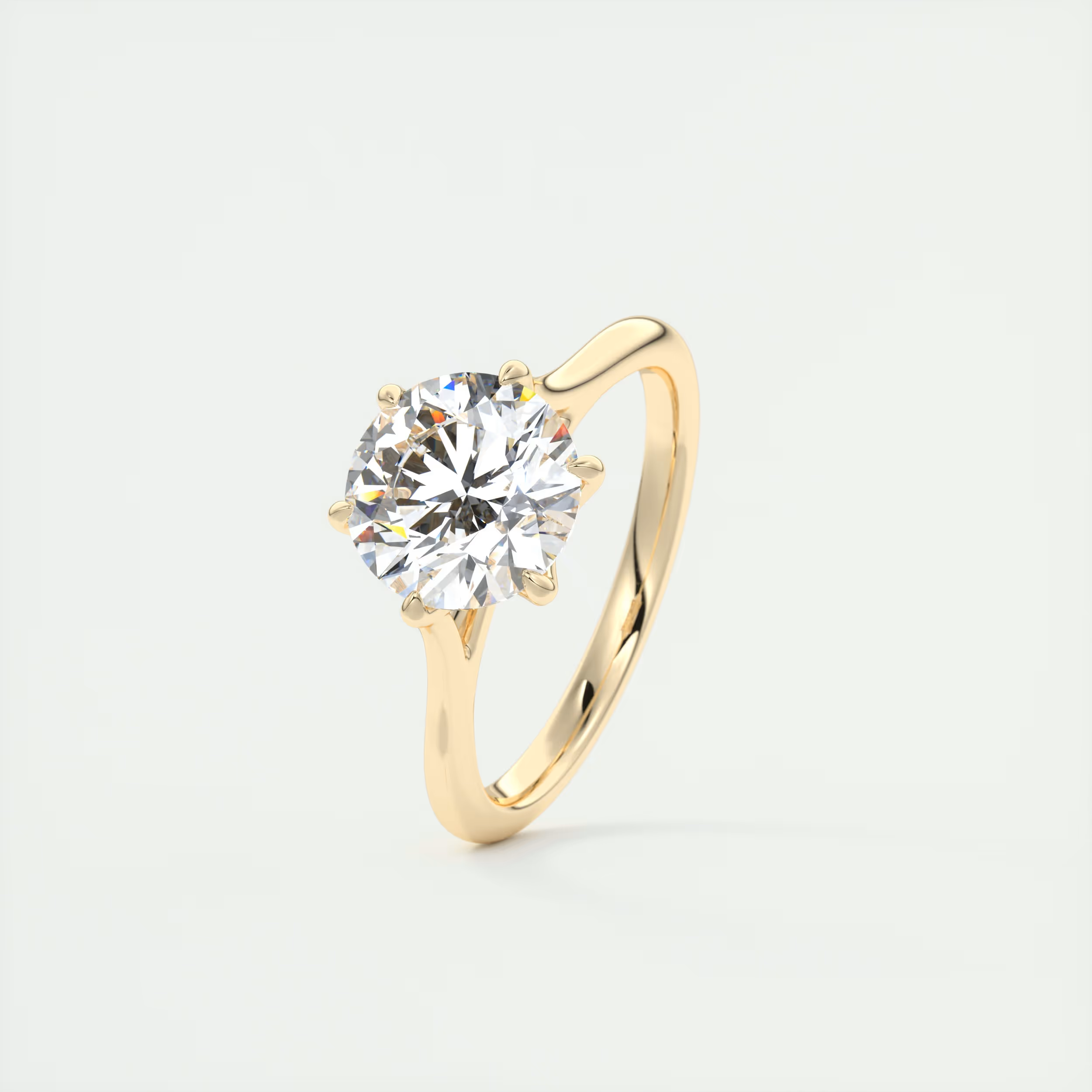2 Carat Flush Stacking Round Solitaire