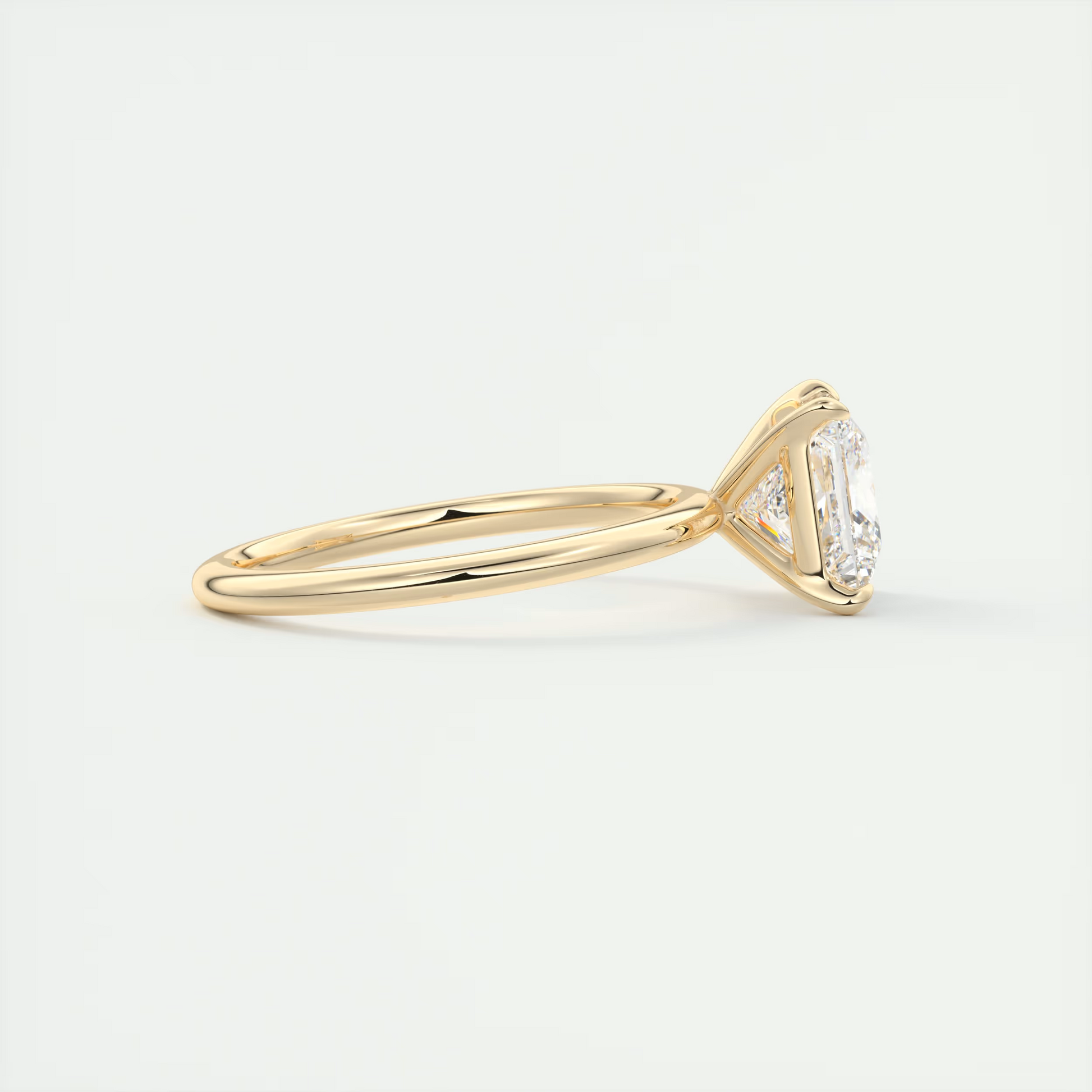 2 Carat Flush Stacking Princess Solitaire