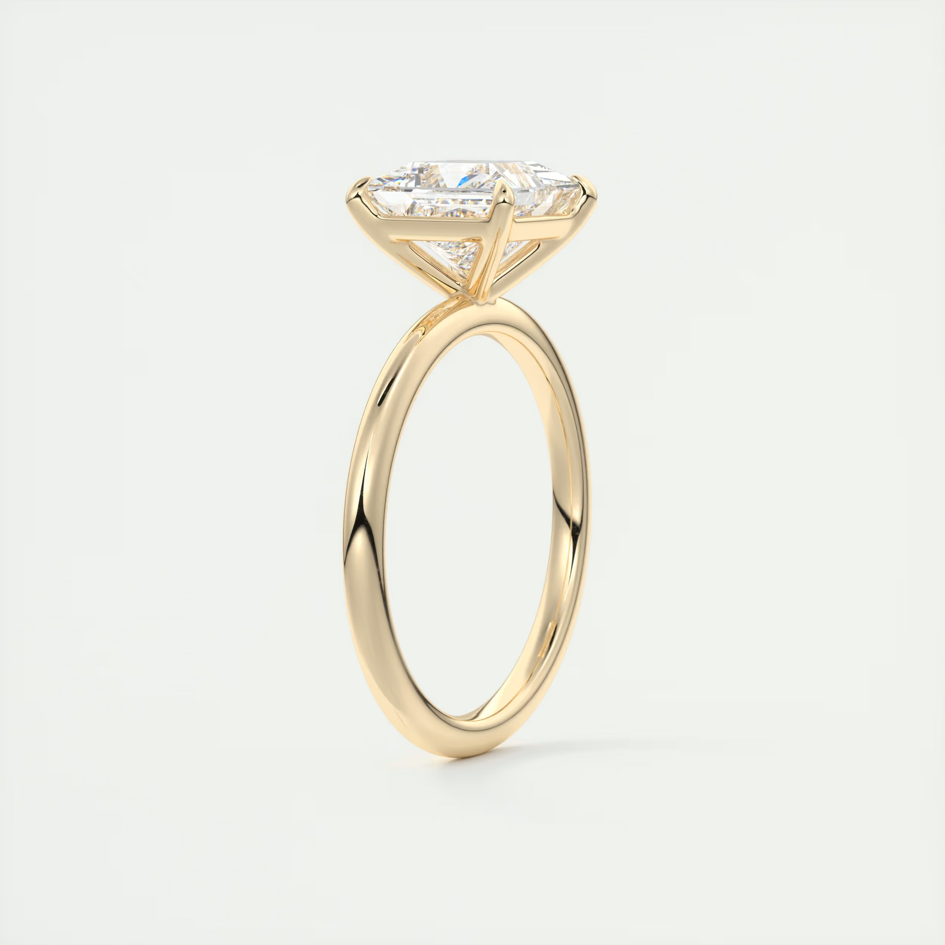 2 Carat Flush Stacking Princess Solitaire