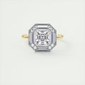 Glamour 2 Carat Asscher Center Baguette & Round Halo