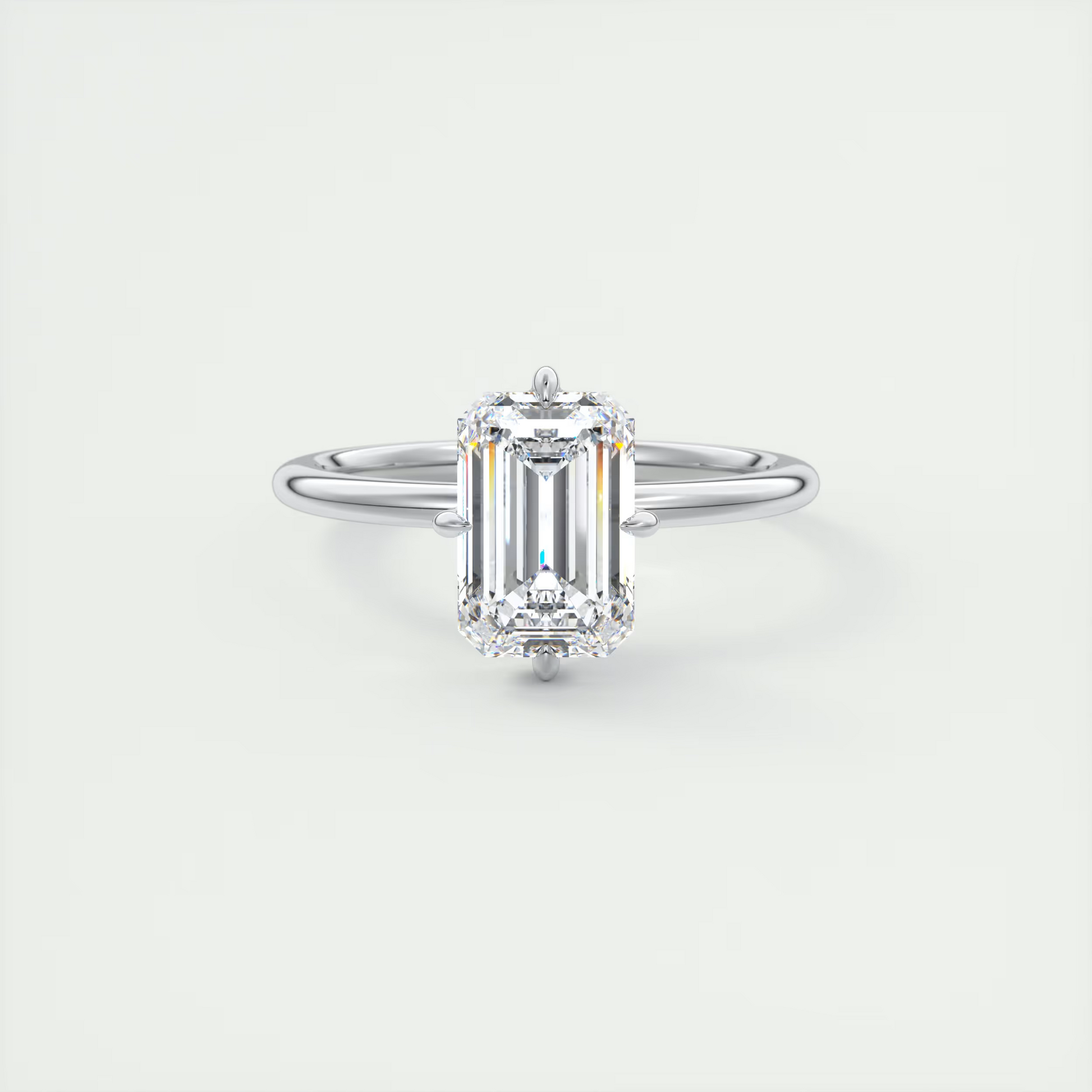 2 Carat Flush Stacking Asscher Solitaire