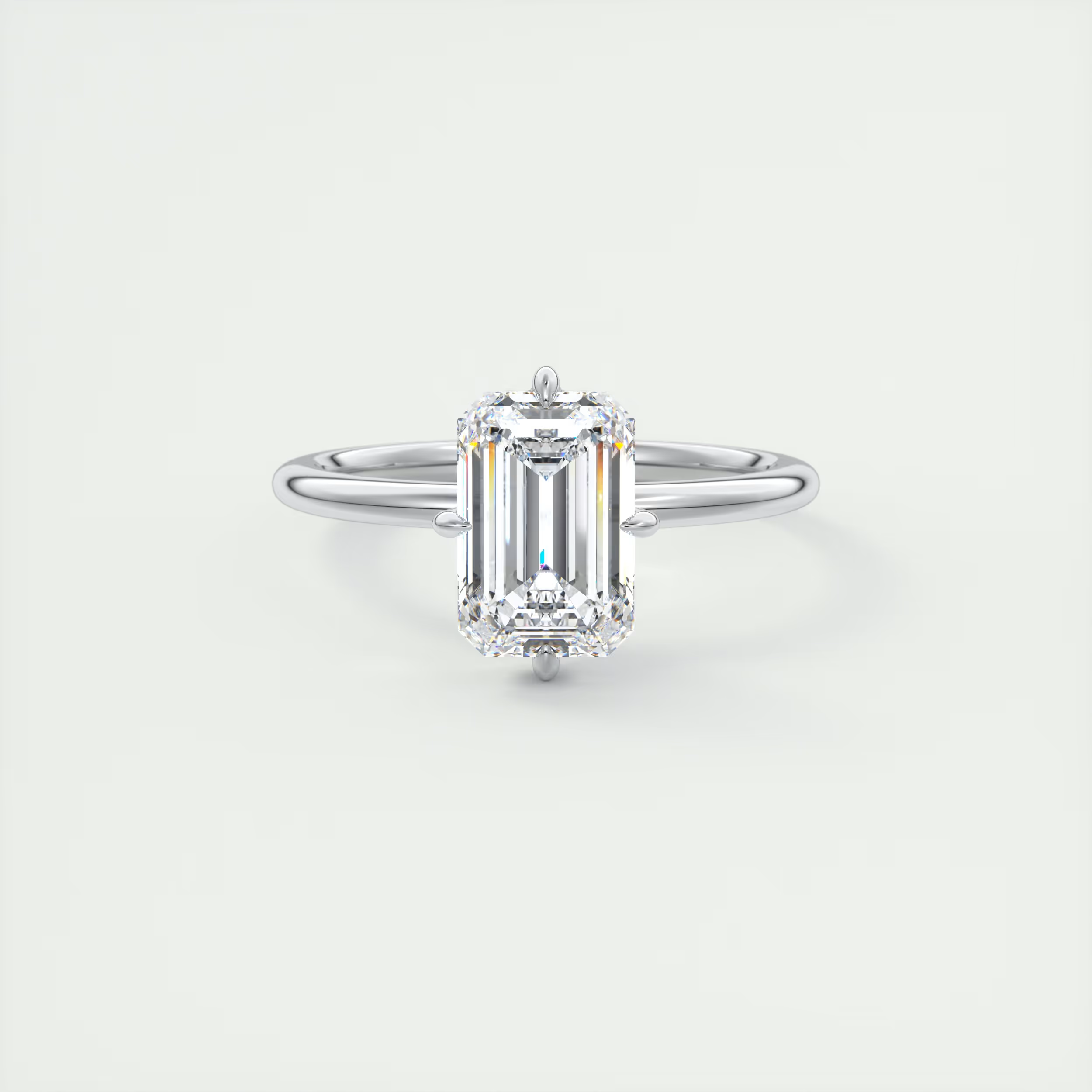2 Carat Flush Stacking Asscher Solitaire