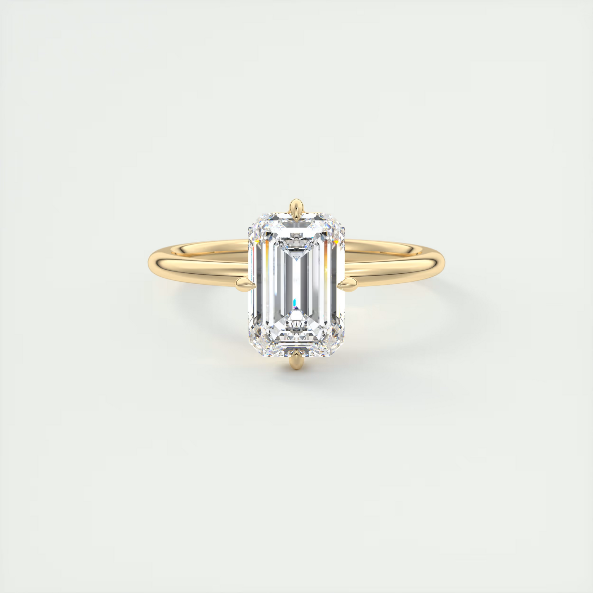 2 Carat Flush Stacking Asscher Solitaire