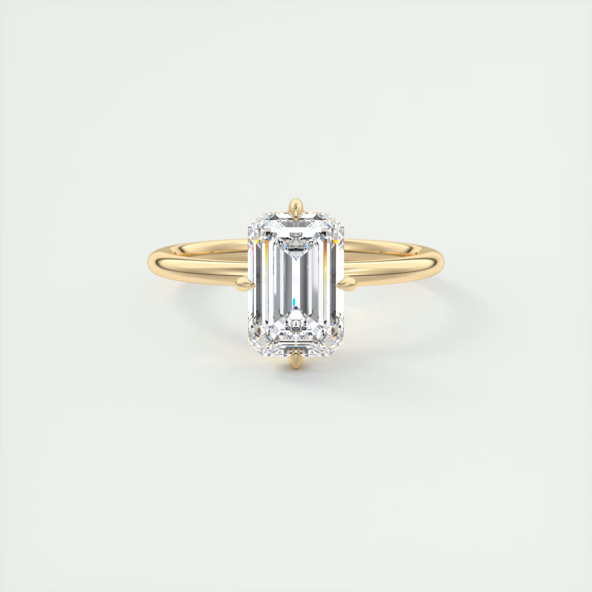 2 Carat Flush Stacking Asscher Solitaire