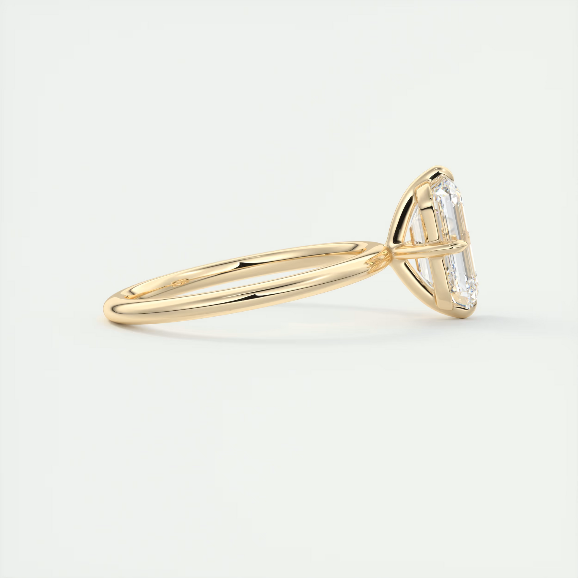 2 Carat Flush Stacking Asscher Solitaire