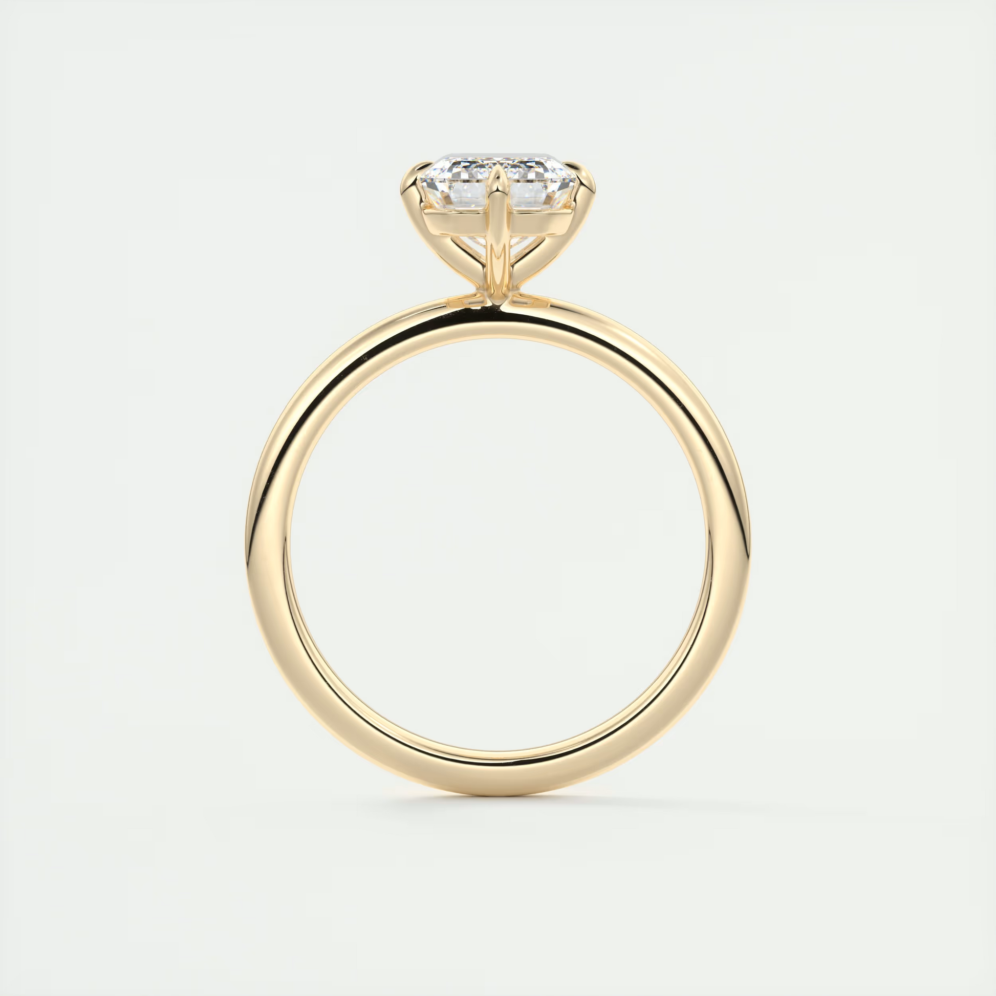 2 Carat Flush Stacking Asscher Solitaire