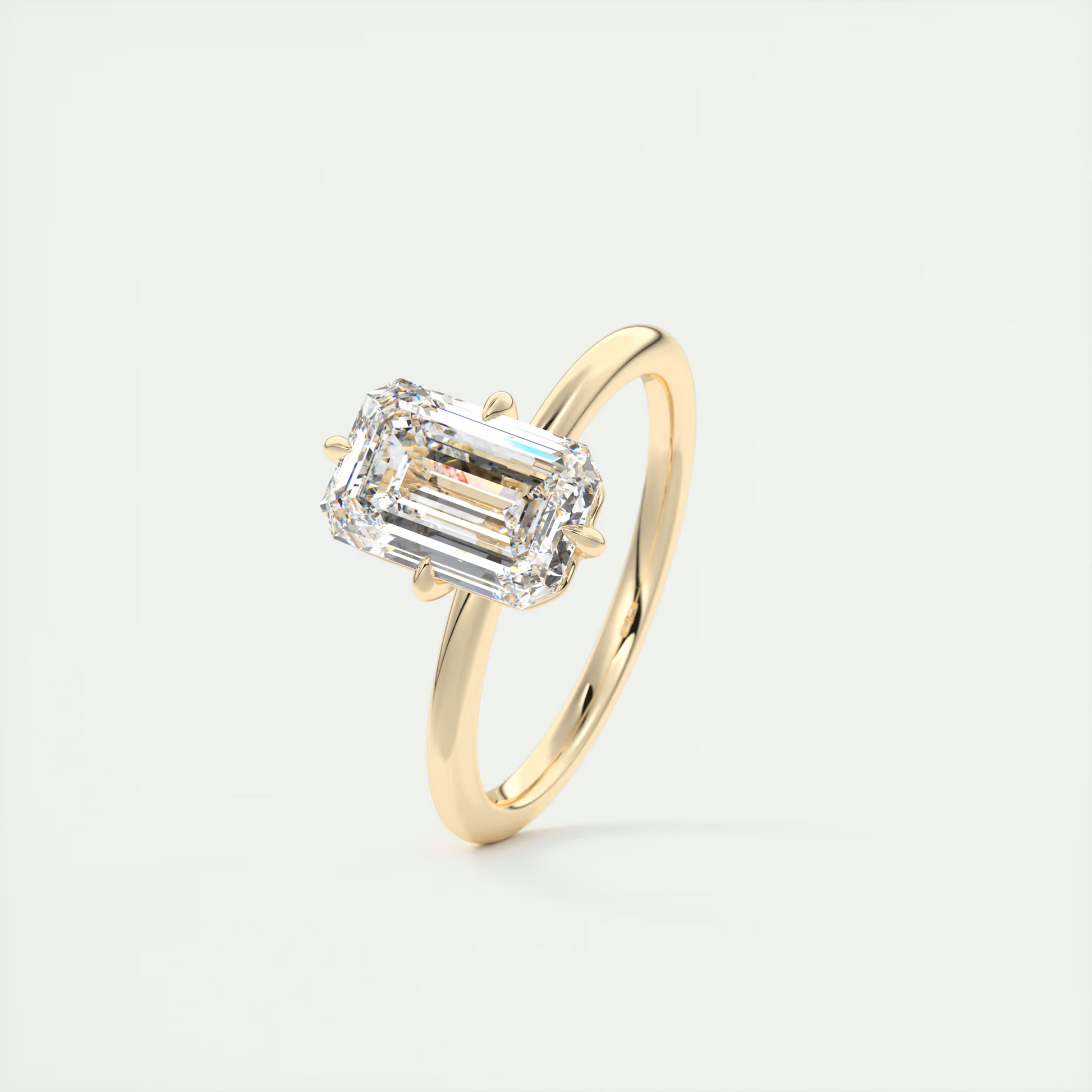 2 Carat Flush Stacking Asscher Solitaire
