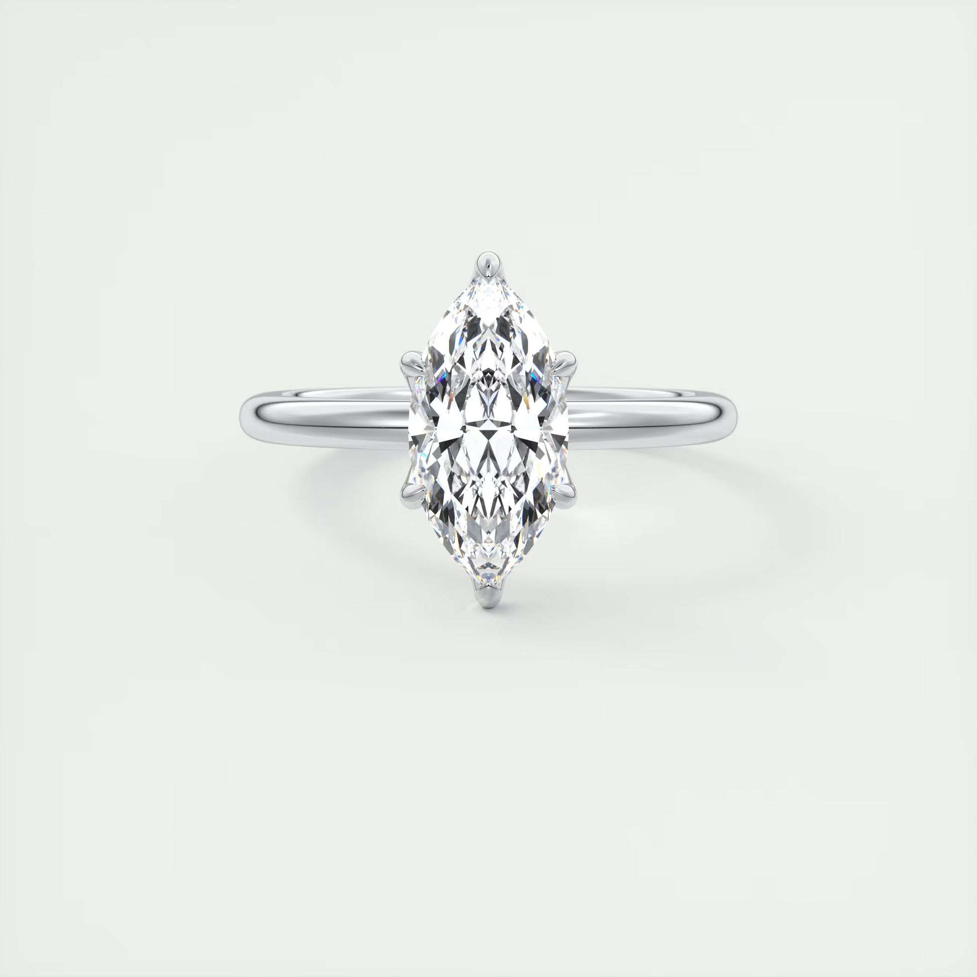 2 Carat Floral Marquise Solitaire