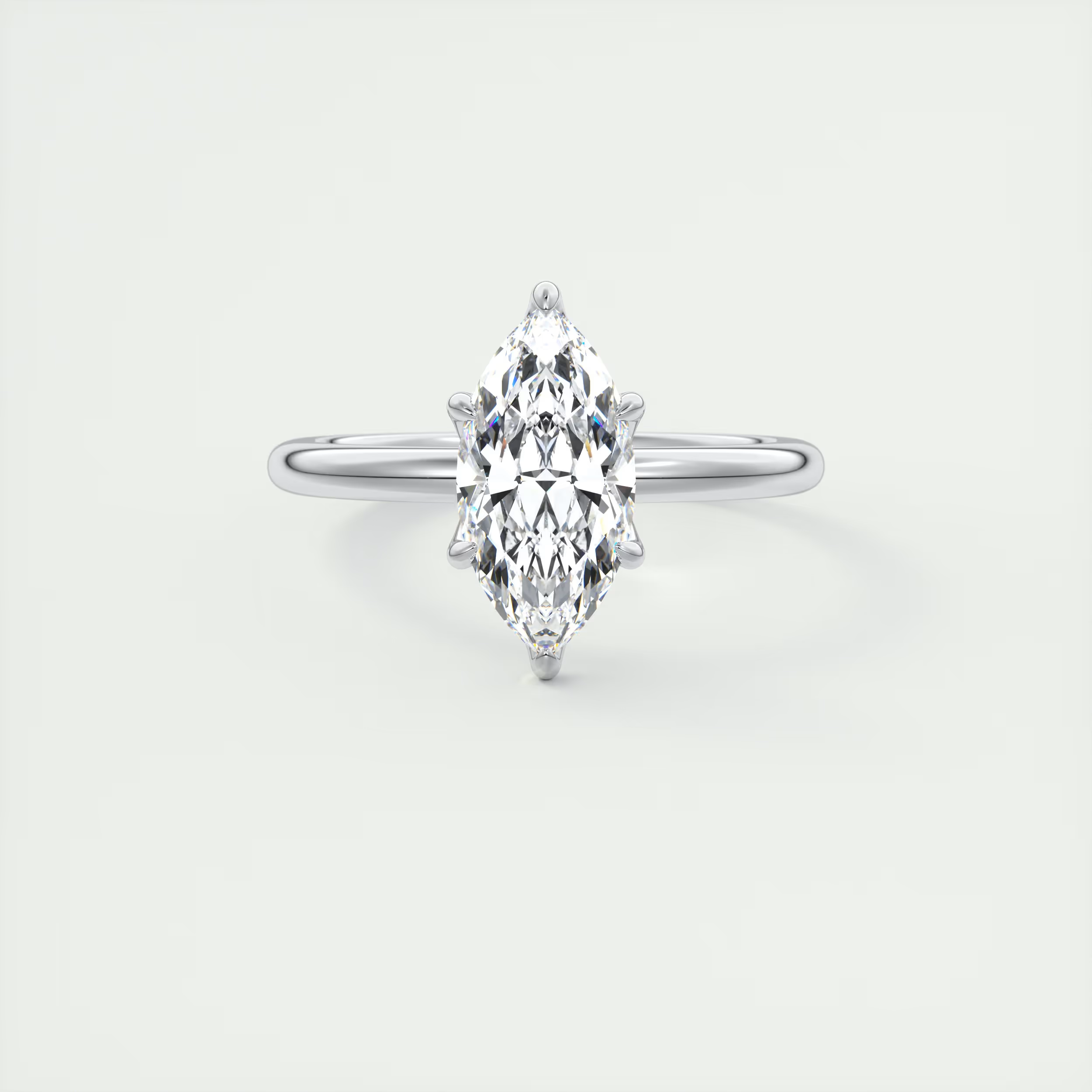 2 Carat Floral Marquise Solitaire