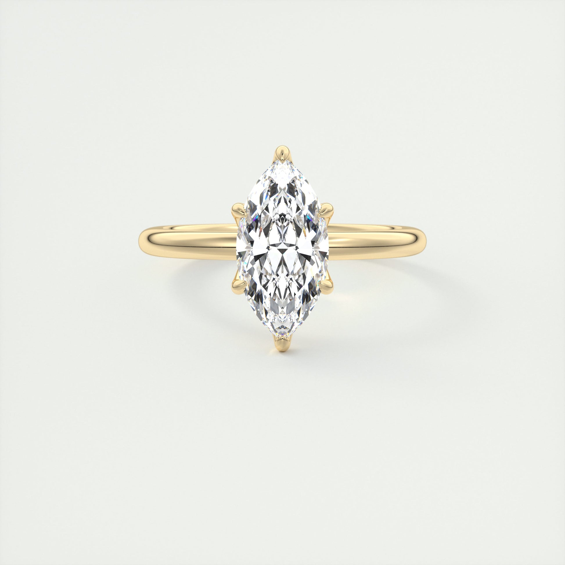 2 Carat Floral Marquise Solitaire