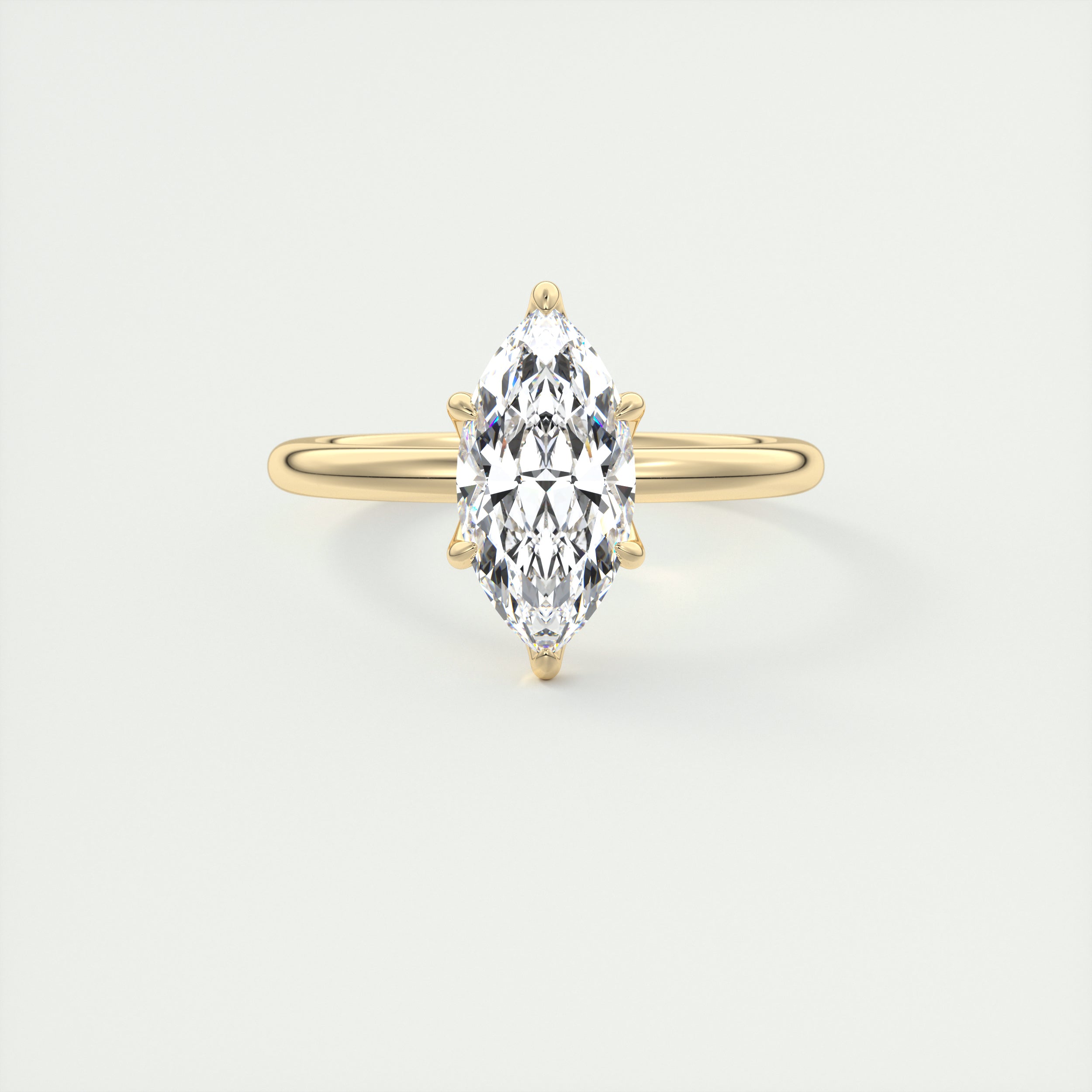 2 Carat Floral Marquise Solitaire