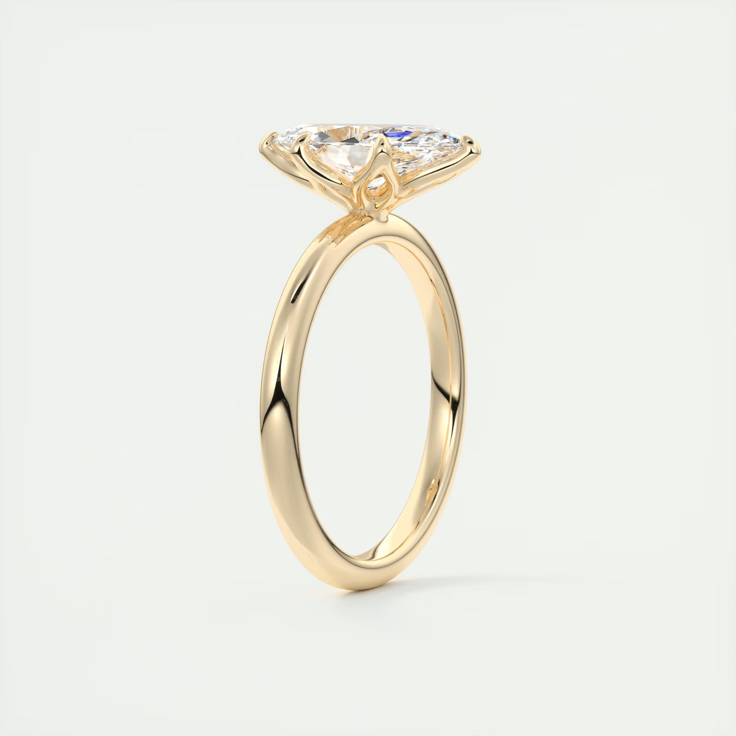 2 Carat Floral Marquise Solitaire