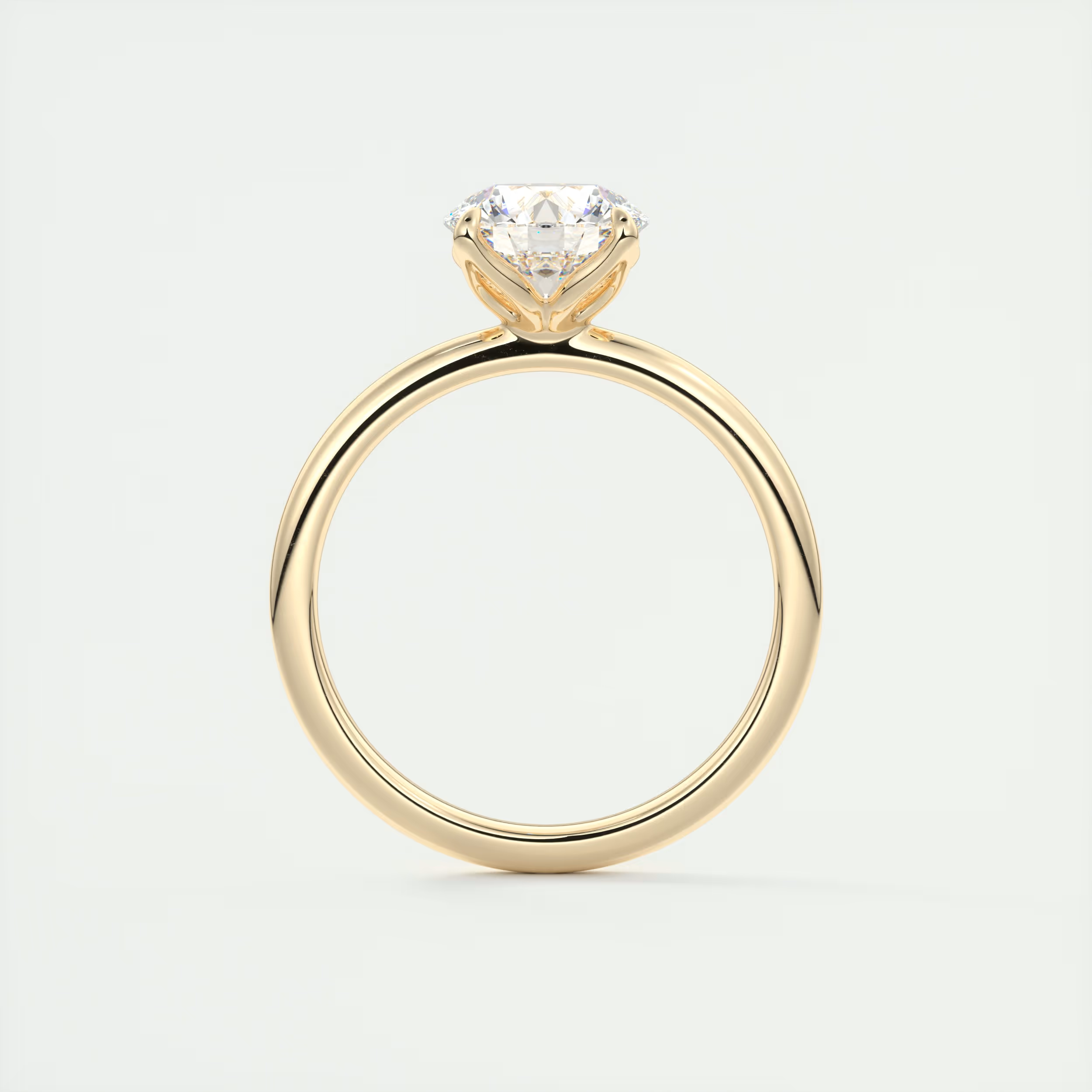 2 Carat Round Solitaire with Four Prongs