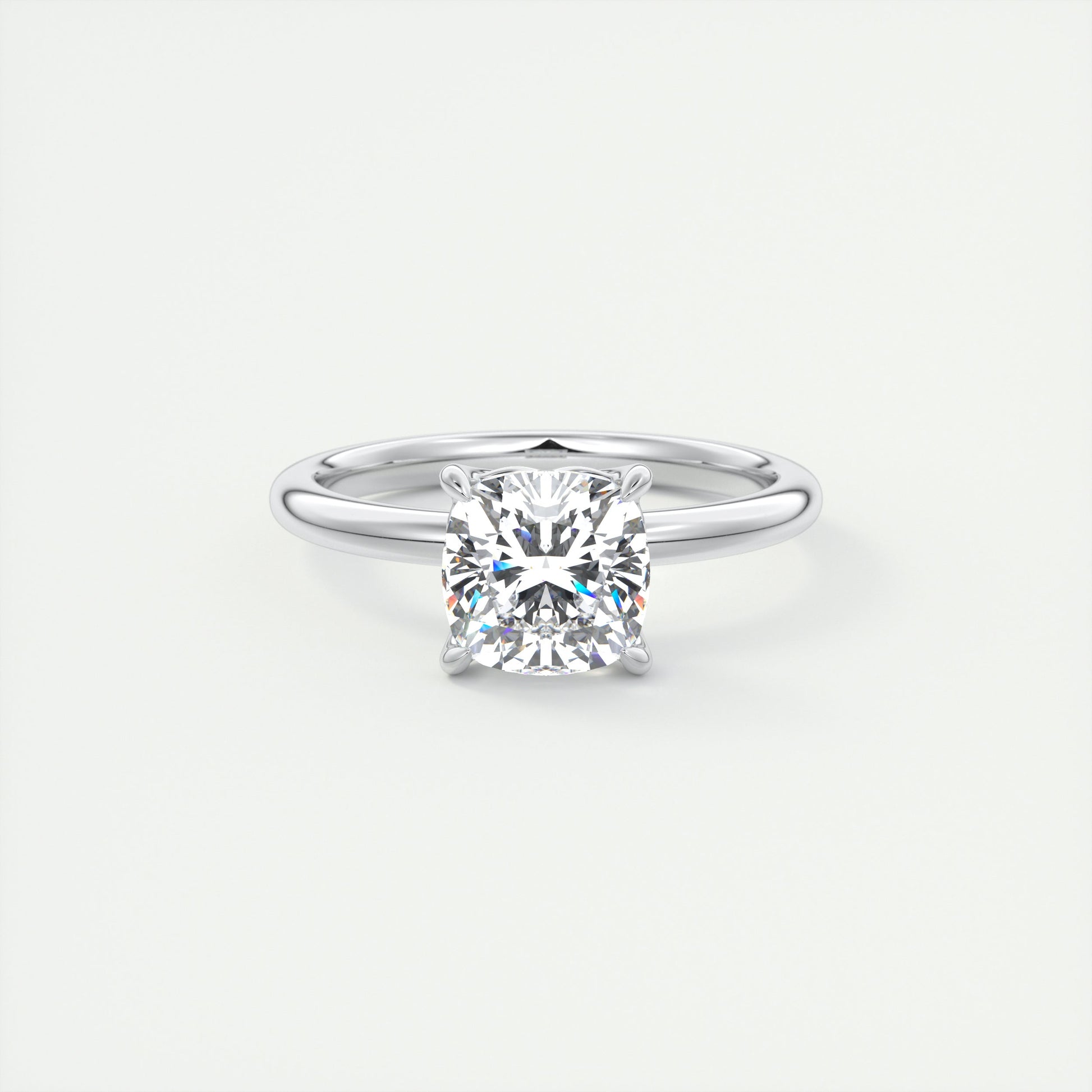 2 Carat Floral Cushion Solitaire