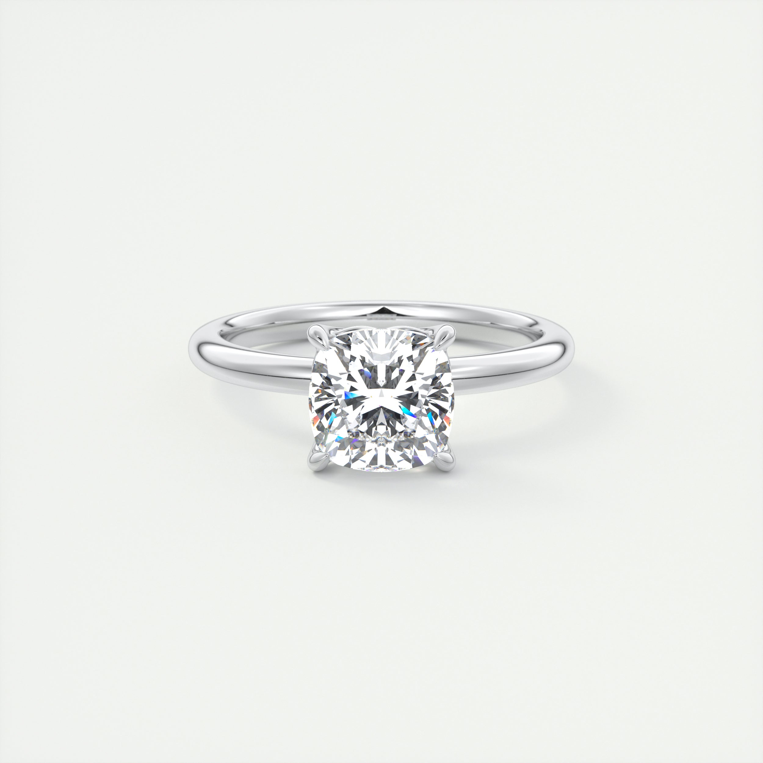 2 Carat Floral Cushion Solitaire