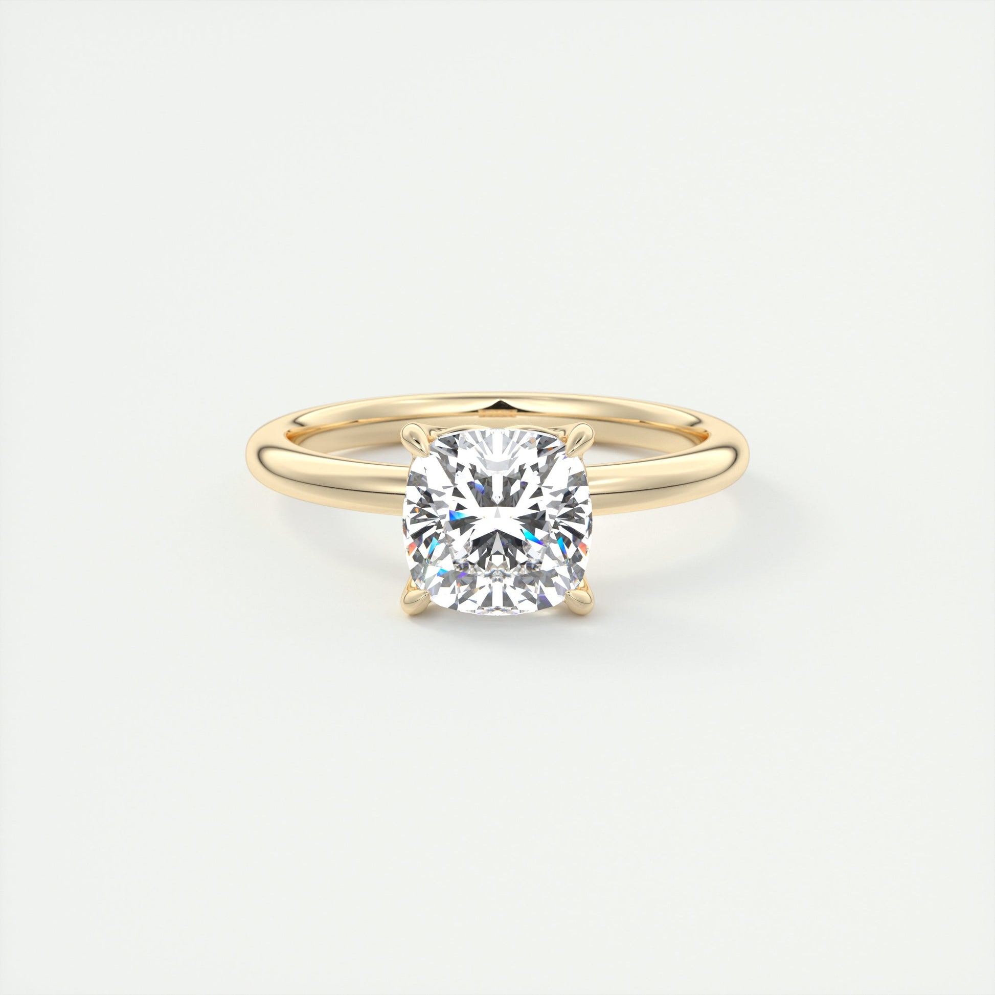2 Carat Floral Cushion Solitaire