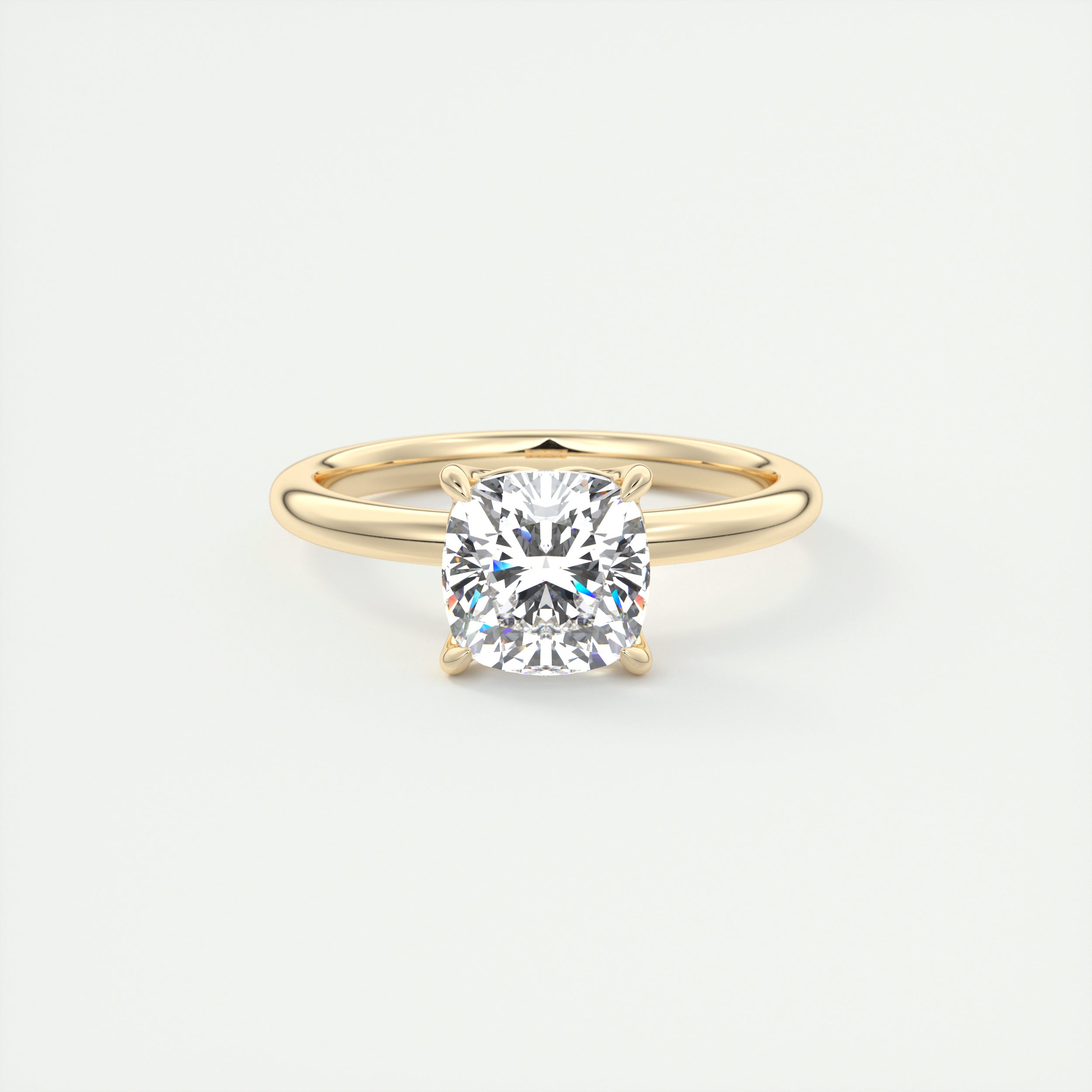 2 Carat Floral Cushion Solitaire