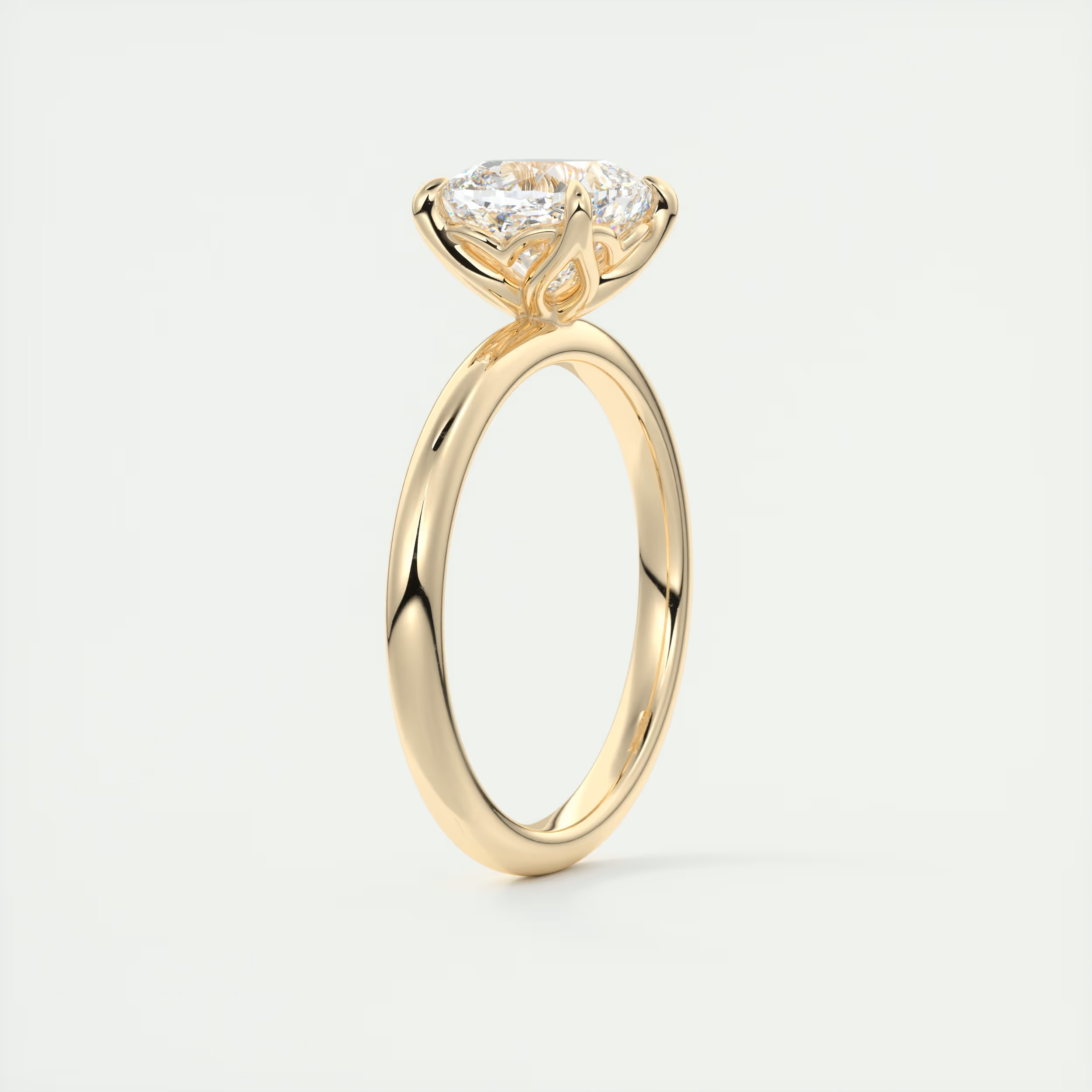2 Carat Floral Cushion Solitaire