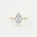 Silhouette 2 Carat Marquise Center Flush Stacking Three-Stone Engagement Ring