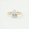 2 Carat Pear Solitaire Partial Bezel