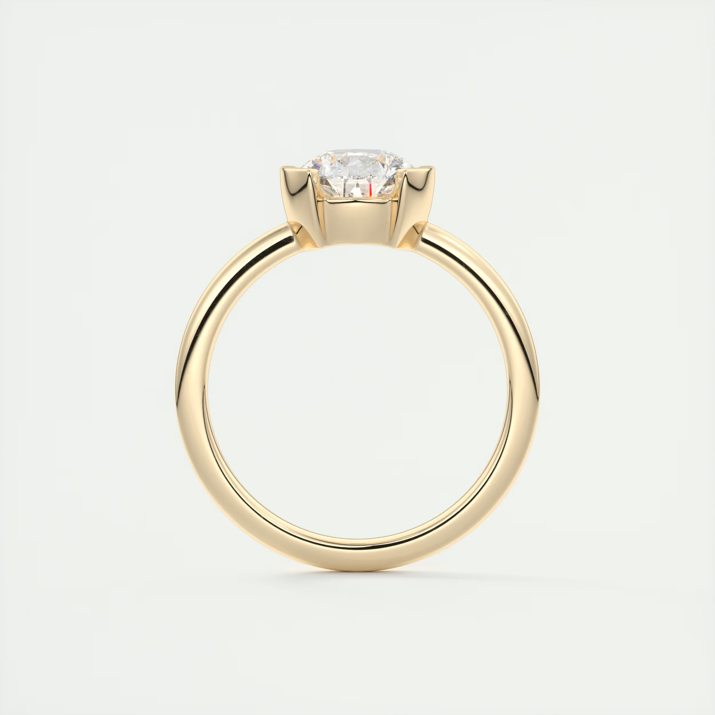 2 Carat Pear Solitaire Partial Bezel