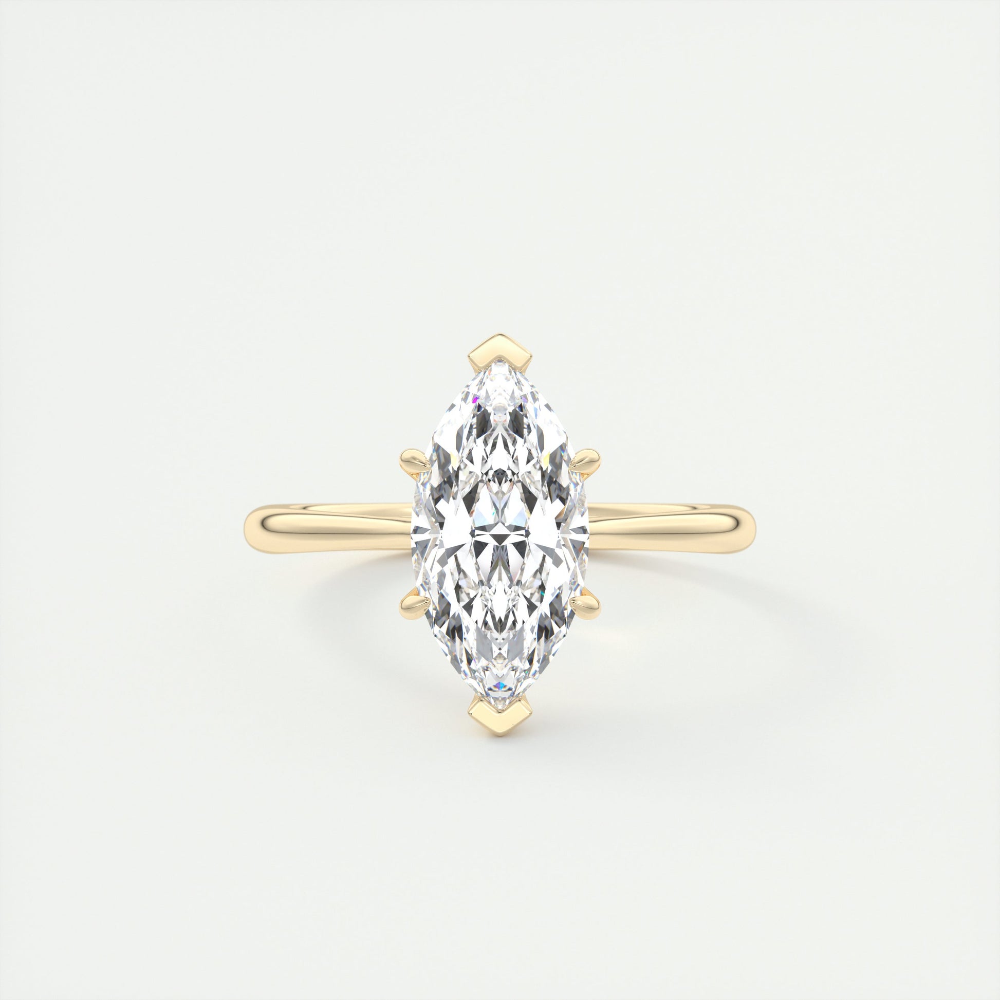 2 Carat Marquise Flush Stacking 1.8mm Solitaire