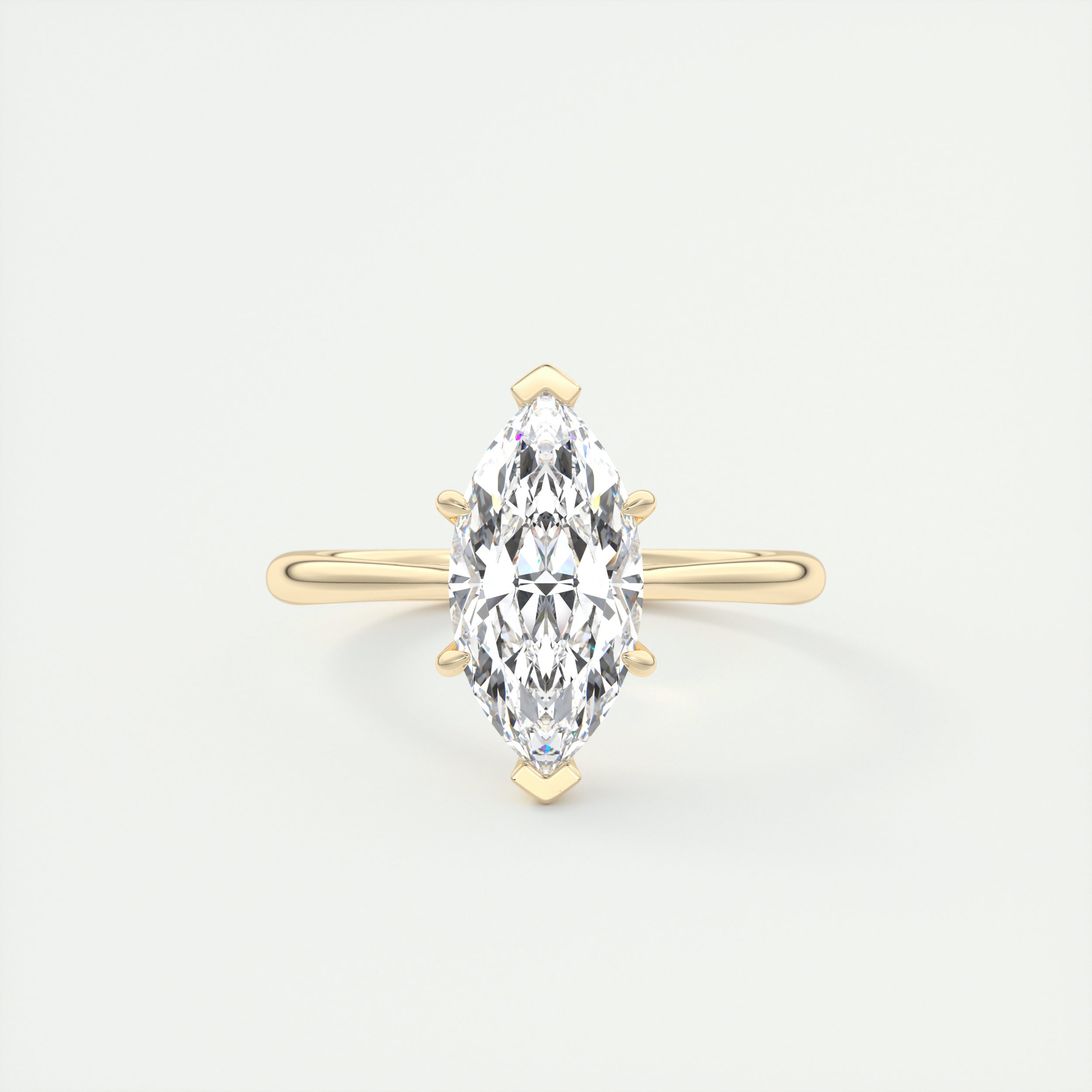 2 Carat Marquise Flush Stacking 1.8mm Solitaire
