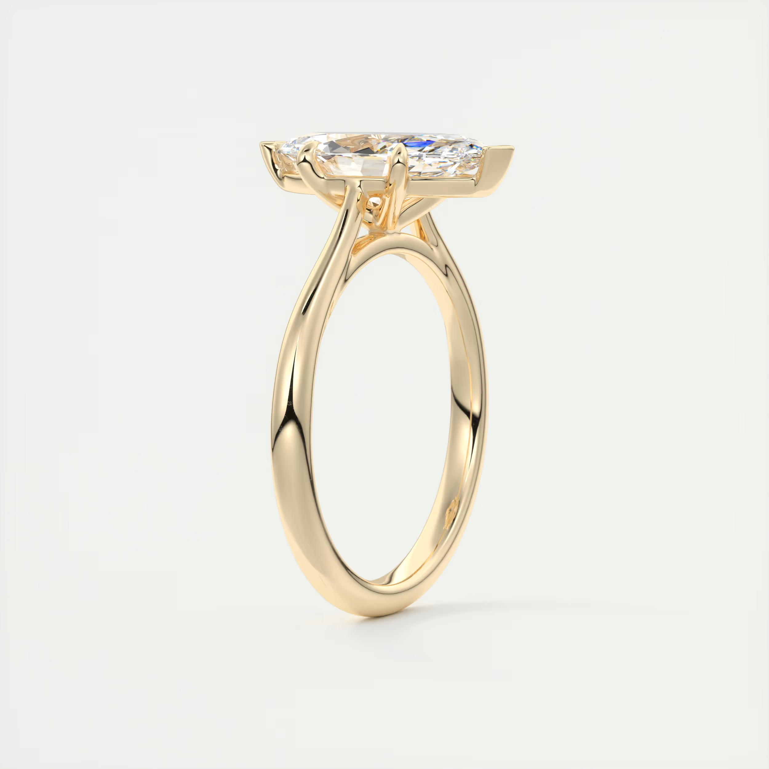 2 Carat Marquise Flush Stacking 1.8mm Solitaire