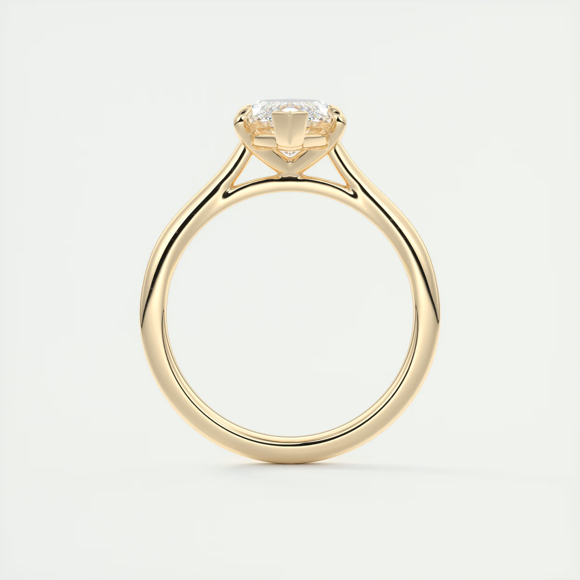 2 Carat Marquise Flush Stacking 1.8mm Solitaire