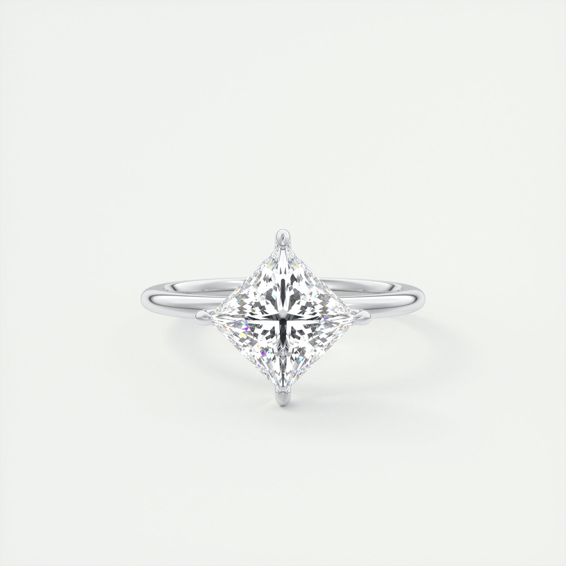 2 Carat Flush Stacking Kite Set Princess Solitaire
