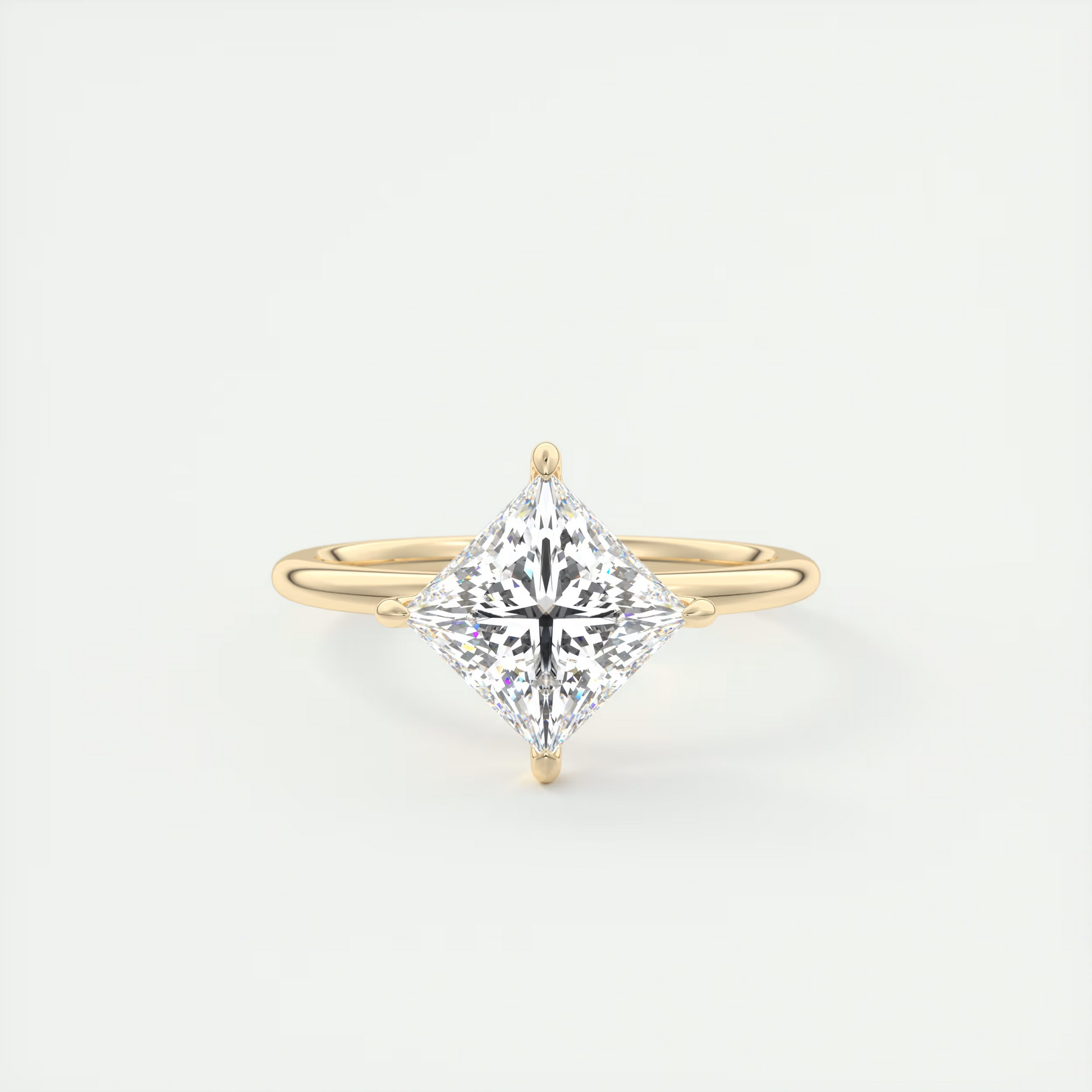 2 Carat Flush Stacking Kite Set Princess Solitaire