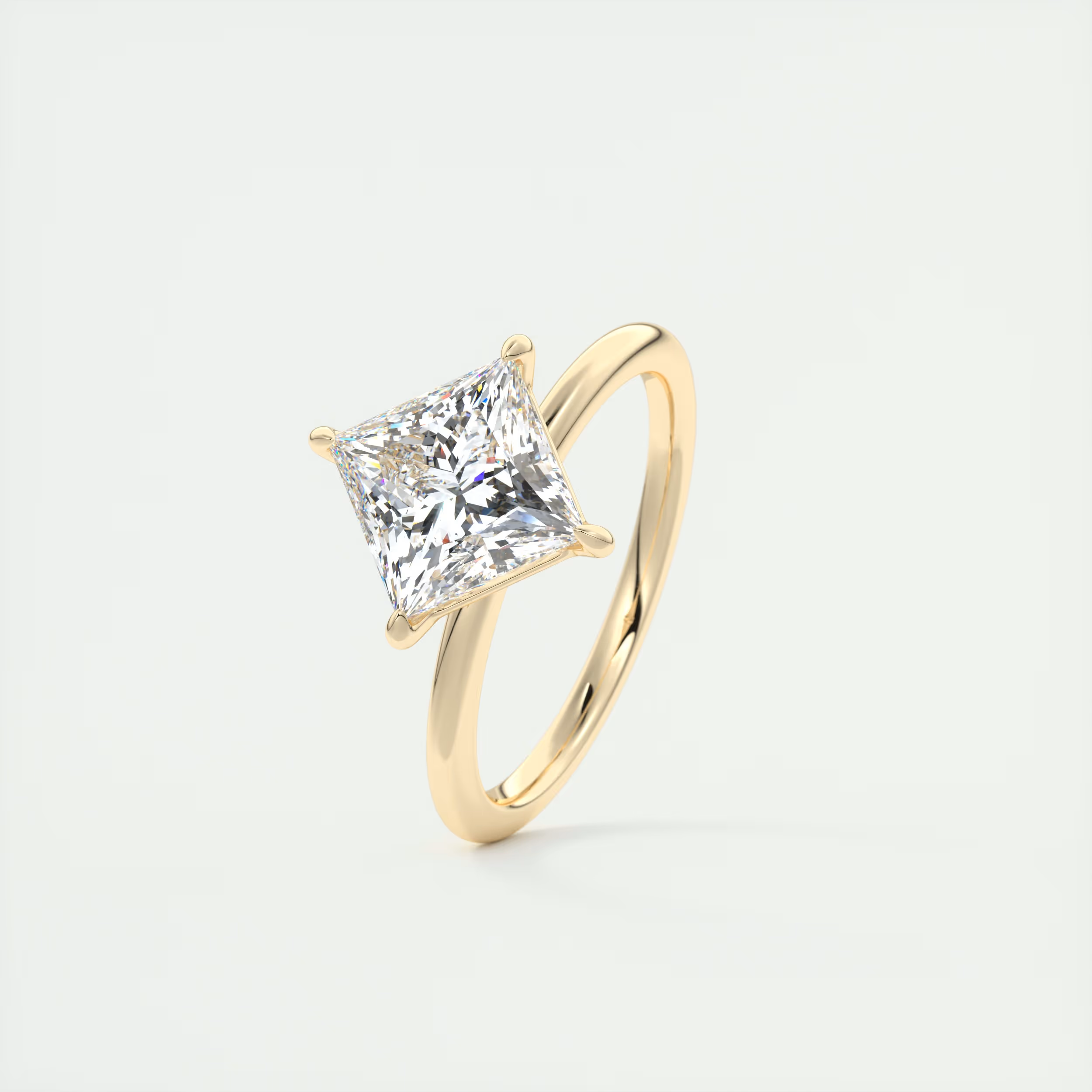2 Carat Flush Stacking Kite Set Princess Solitaire