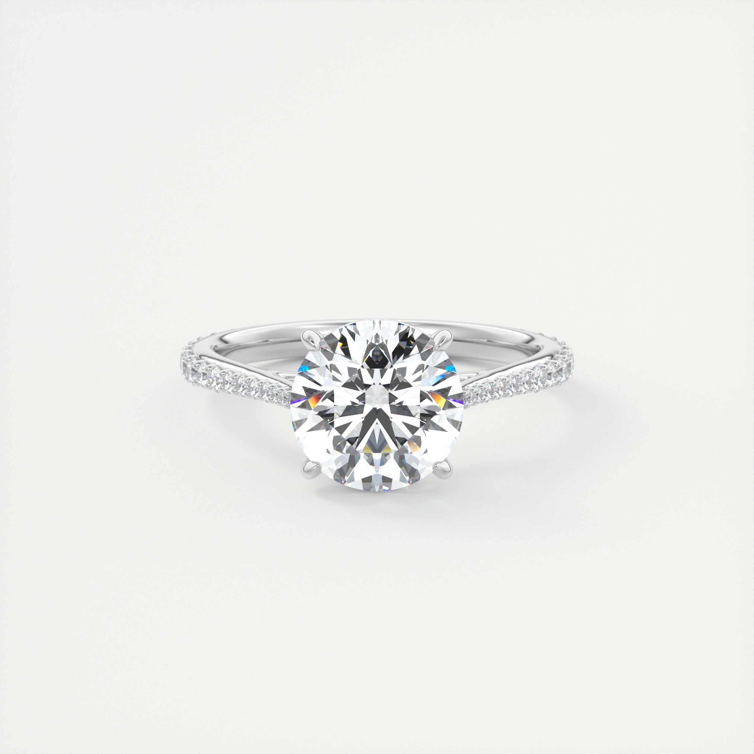 2 Carat Round Solitaire Cathedral Setting
