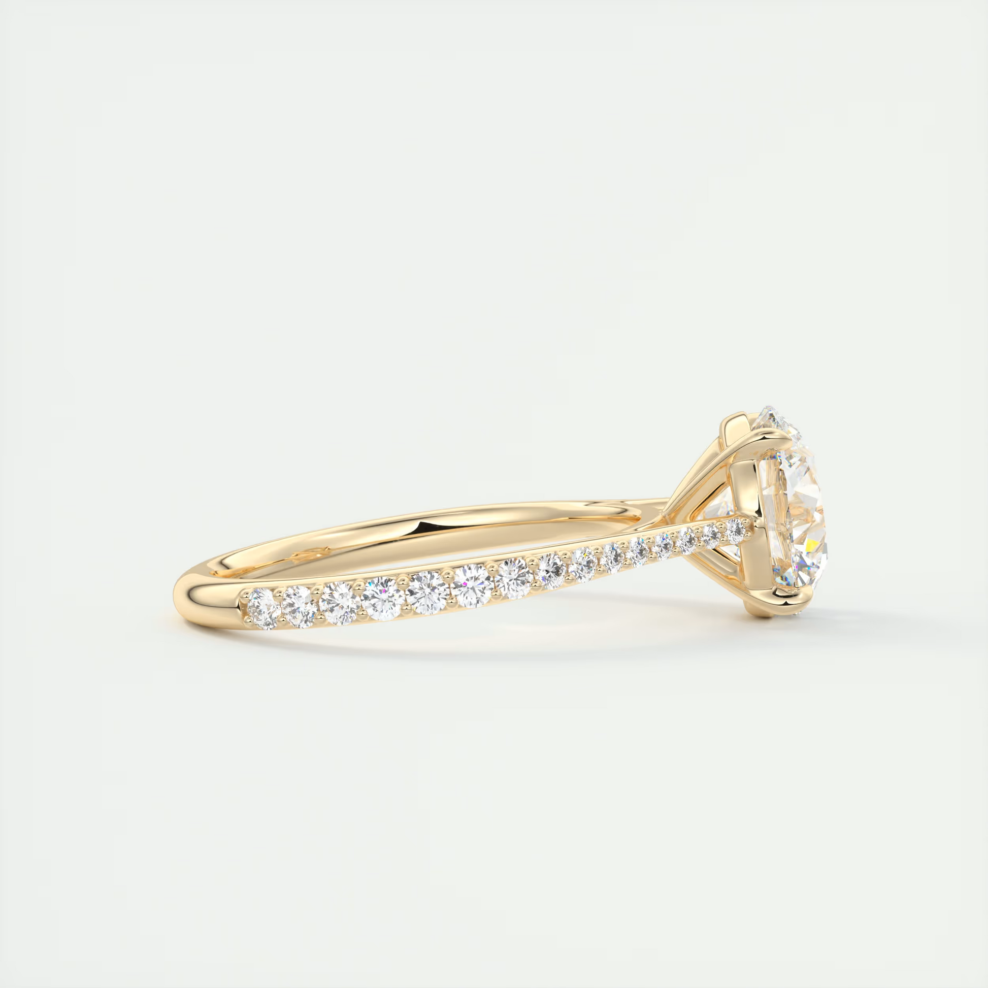 2 Carat Round Solitaire Cathedral Setting