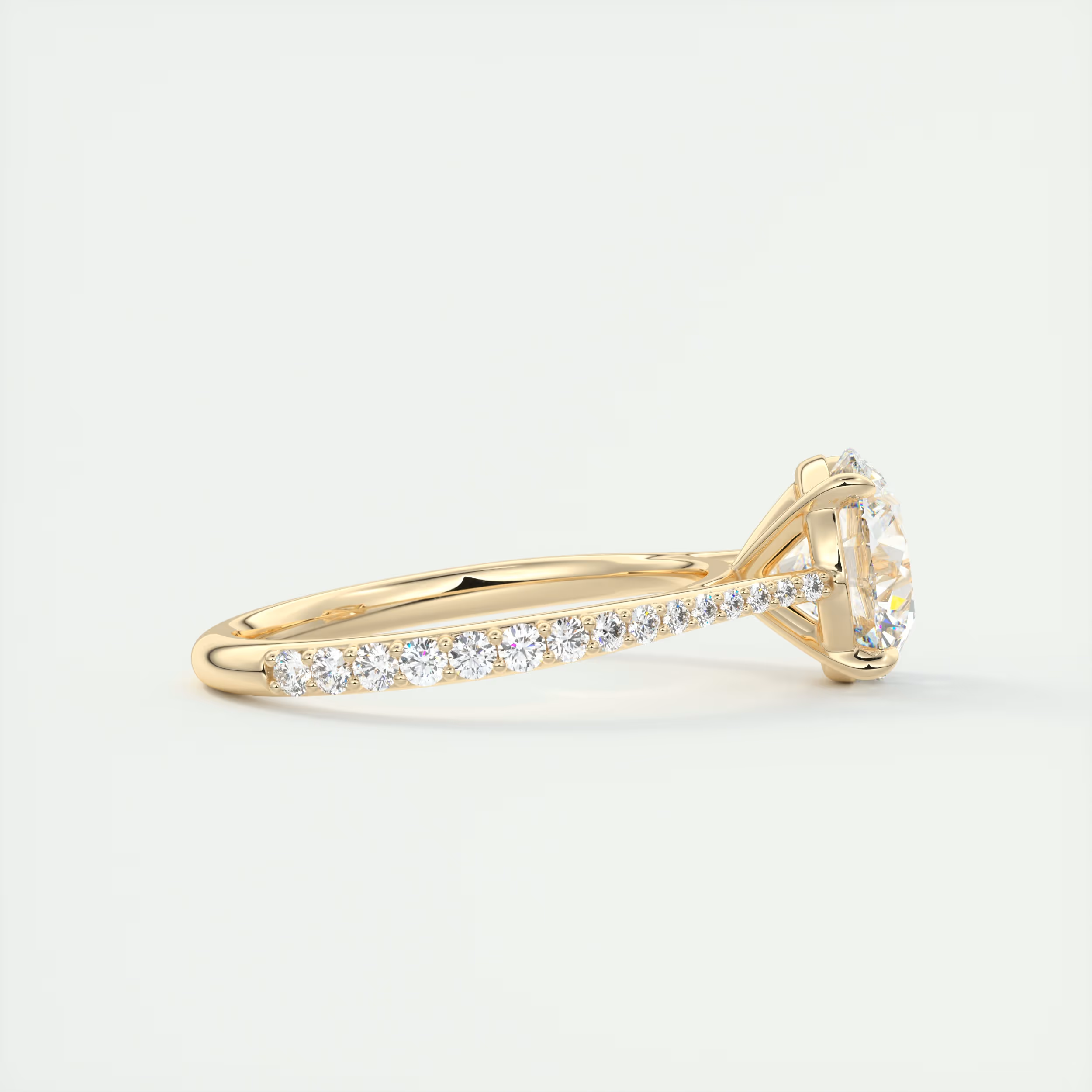 2 Carat Round Solitaire Cathedral Setting