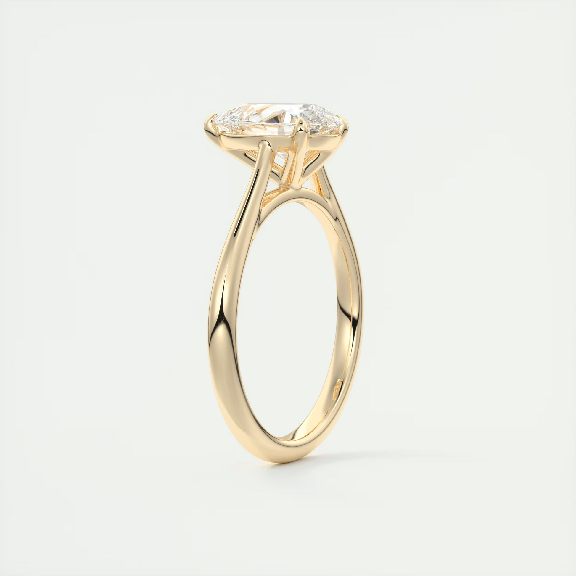 2 Carat Pear Flush Stacking 1.8mm Solitaire