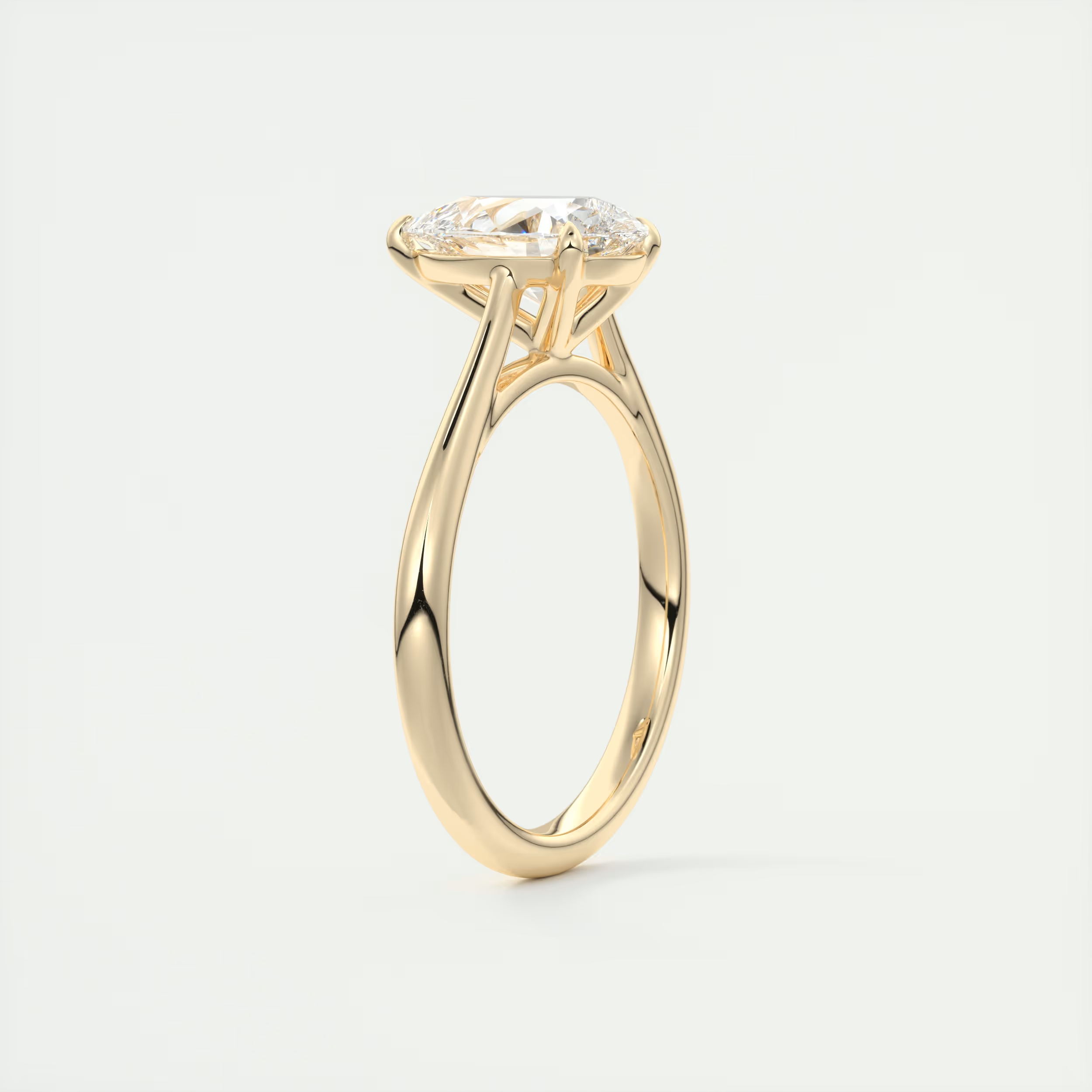2 Carat Pear Flush Stacking 1.8mm Solitaire