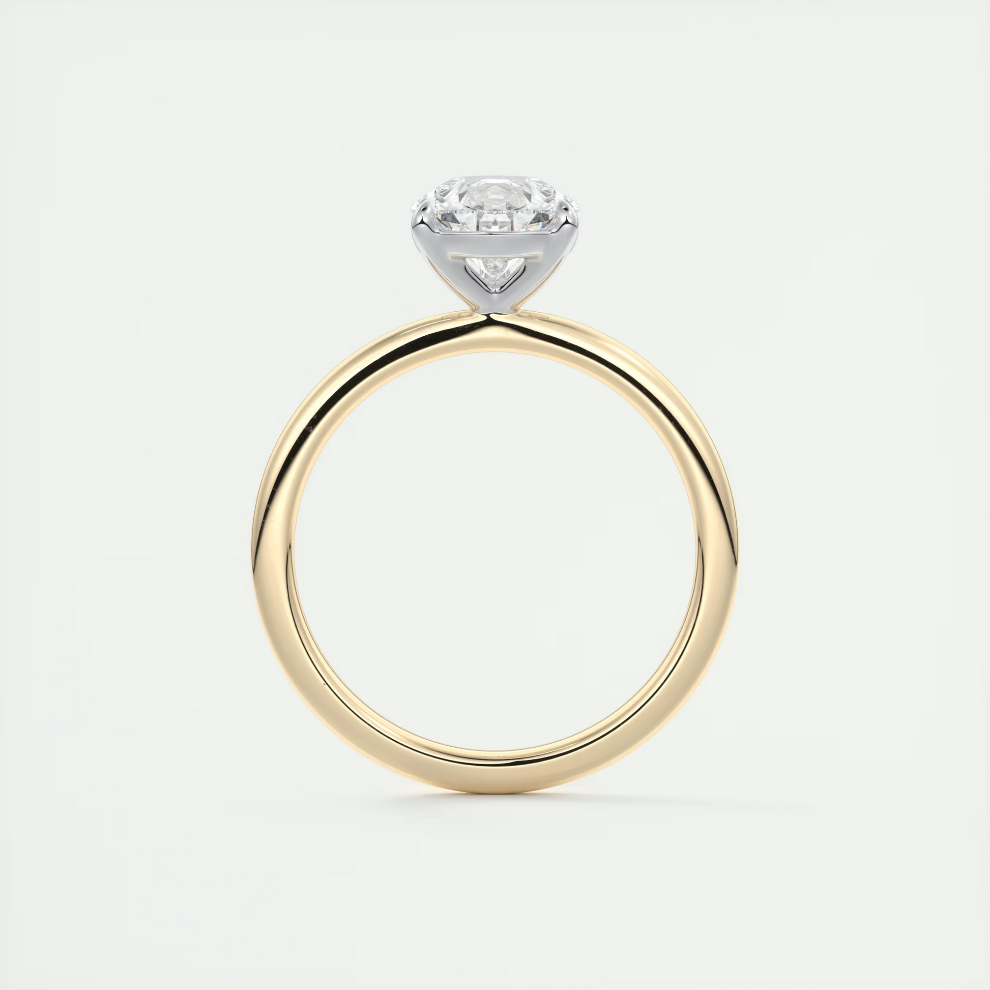 2 Carat Pear Gold Solitaire with Platinum Prongs