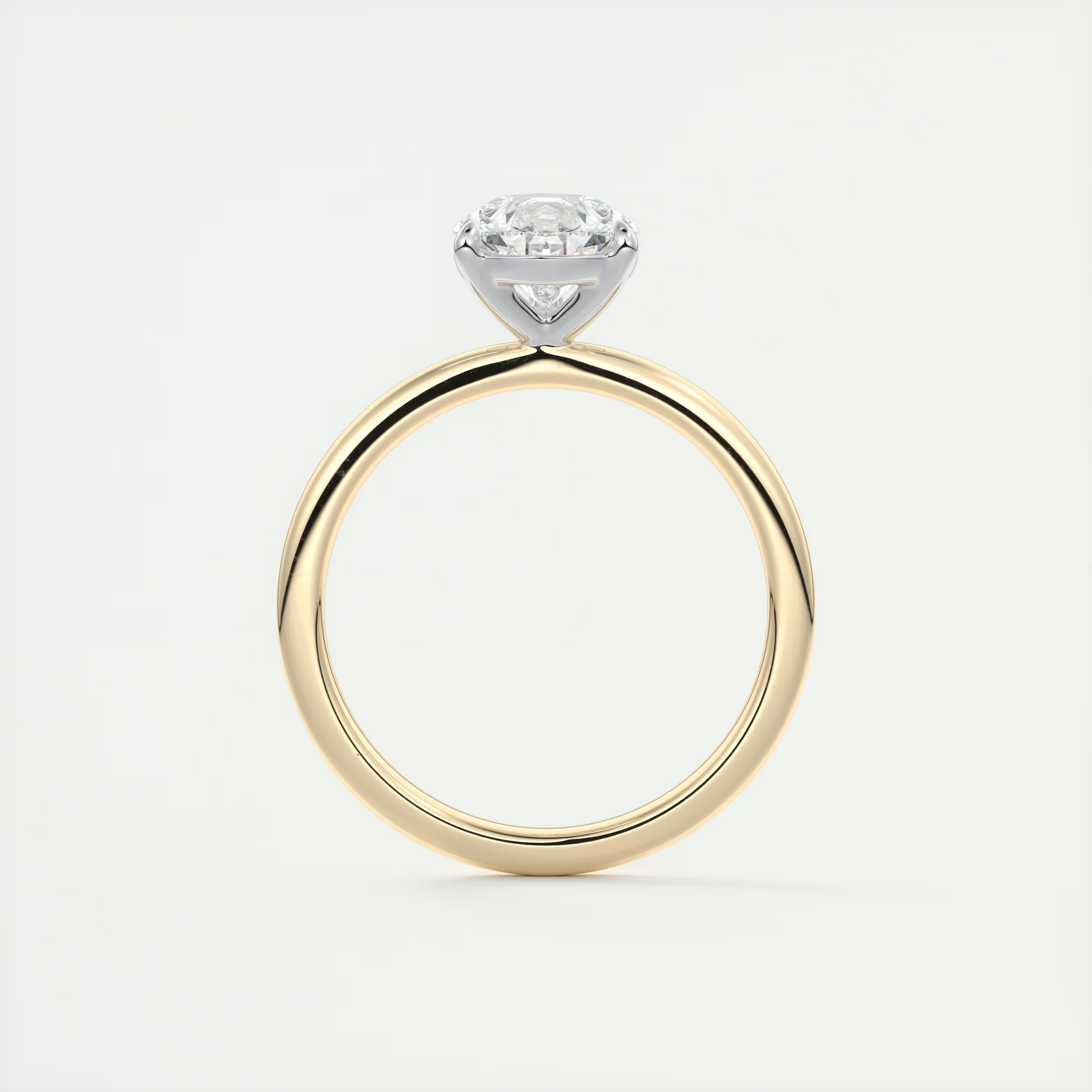 2 Carat Pear Gold Solitaire with Platinum Prongs