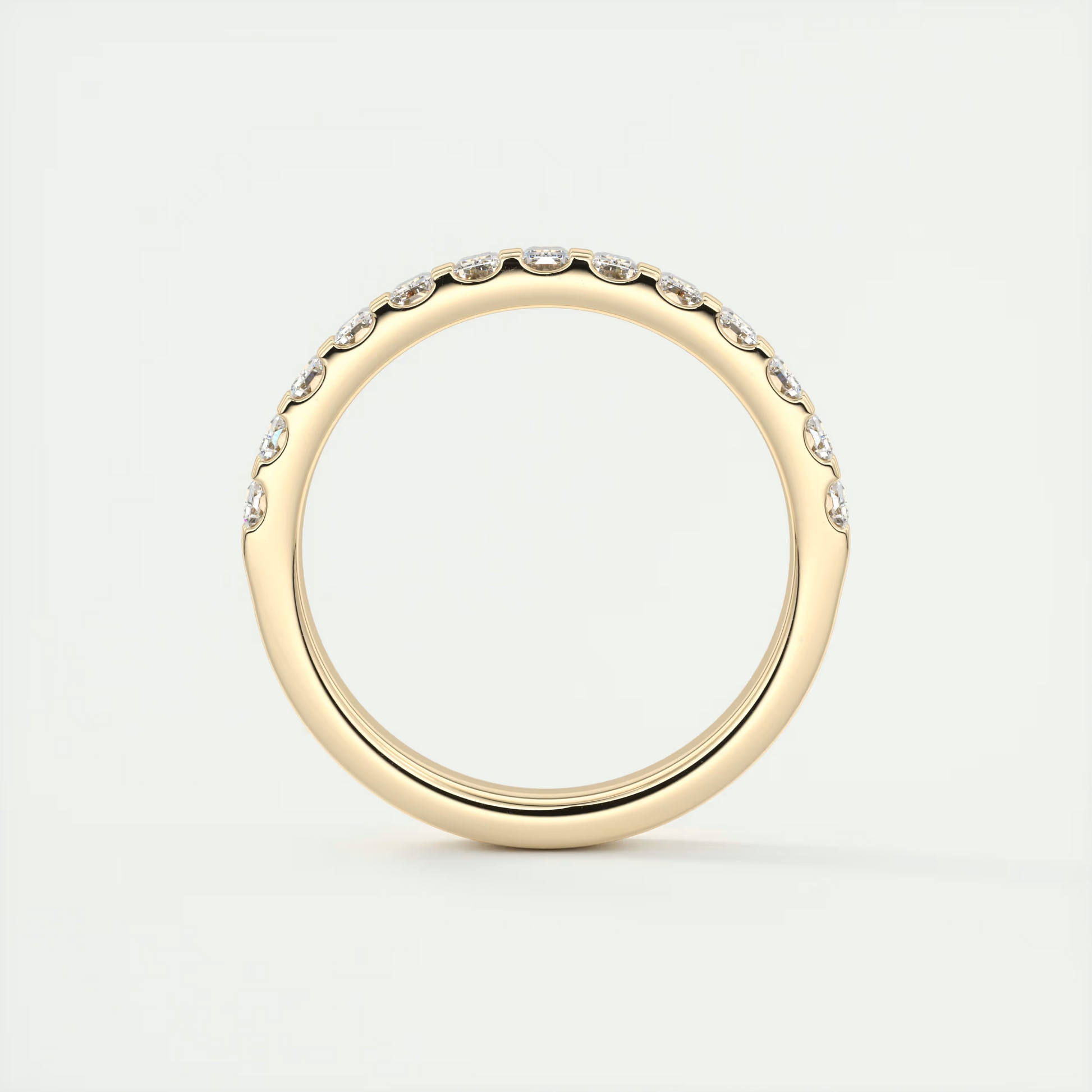 Deco Half Eternity Band – 3 mm Baguette Diamonds (1.00 TCW)