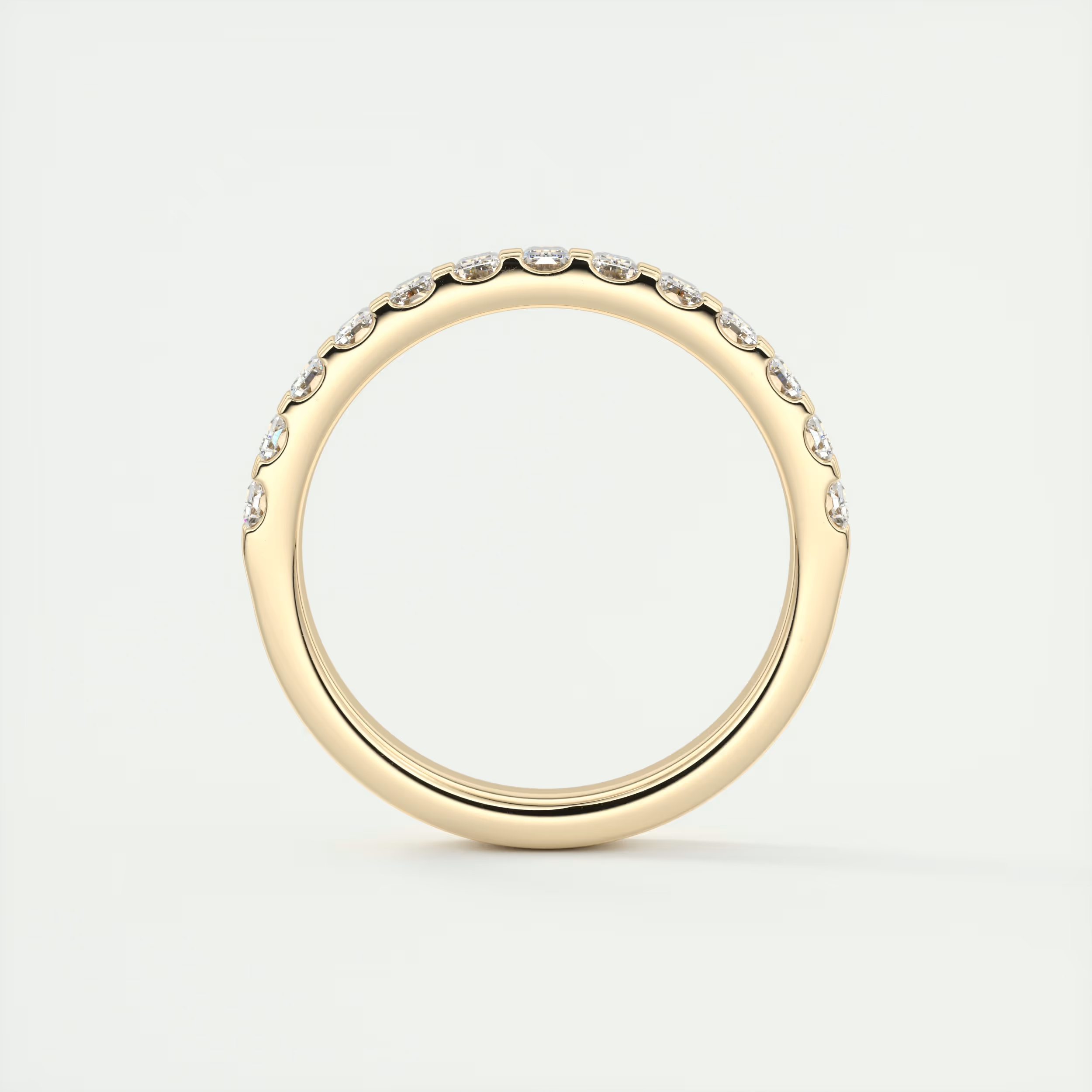 Deco Half Eternity Band – 3 mm Baguette Diamonds (1.00 TCW)